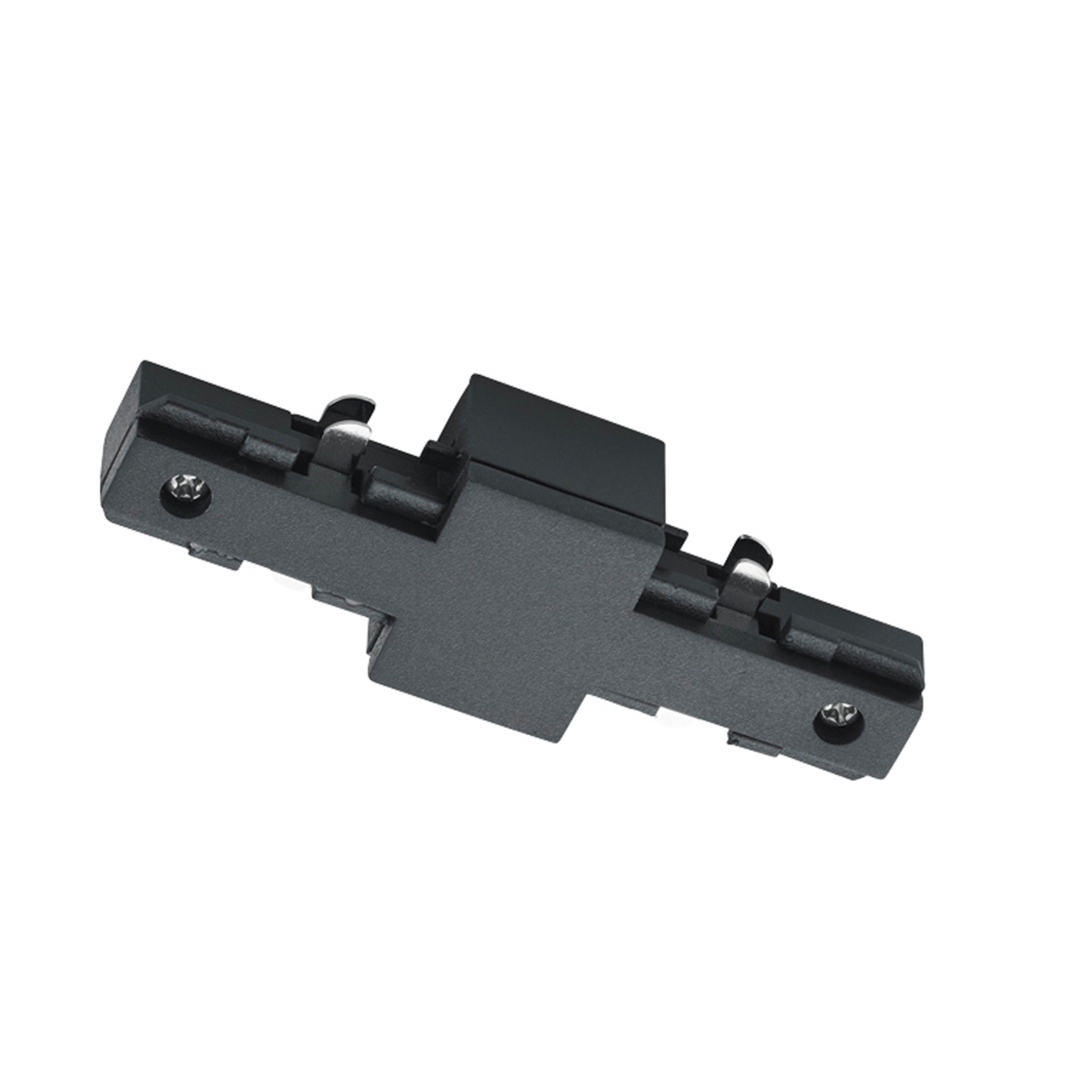Trio Lighting Longitudinal connector DUOline 2-circuit, black, plastic, L: 9.6 cm, W: 3 cm, H: 2 cm