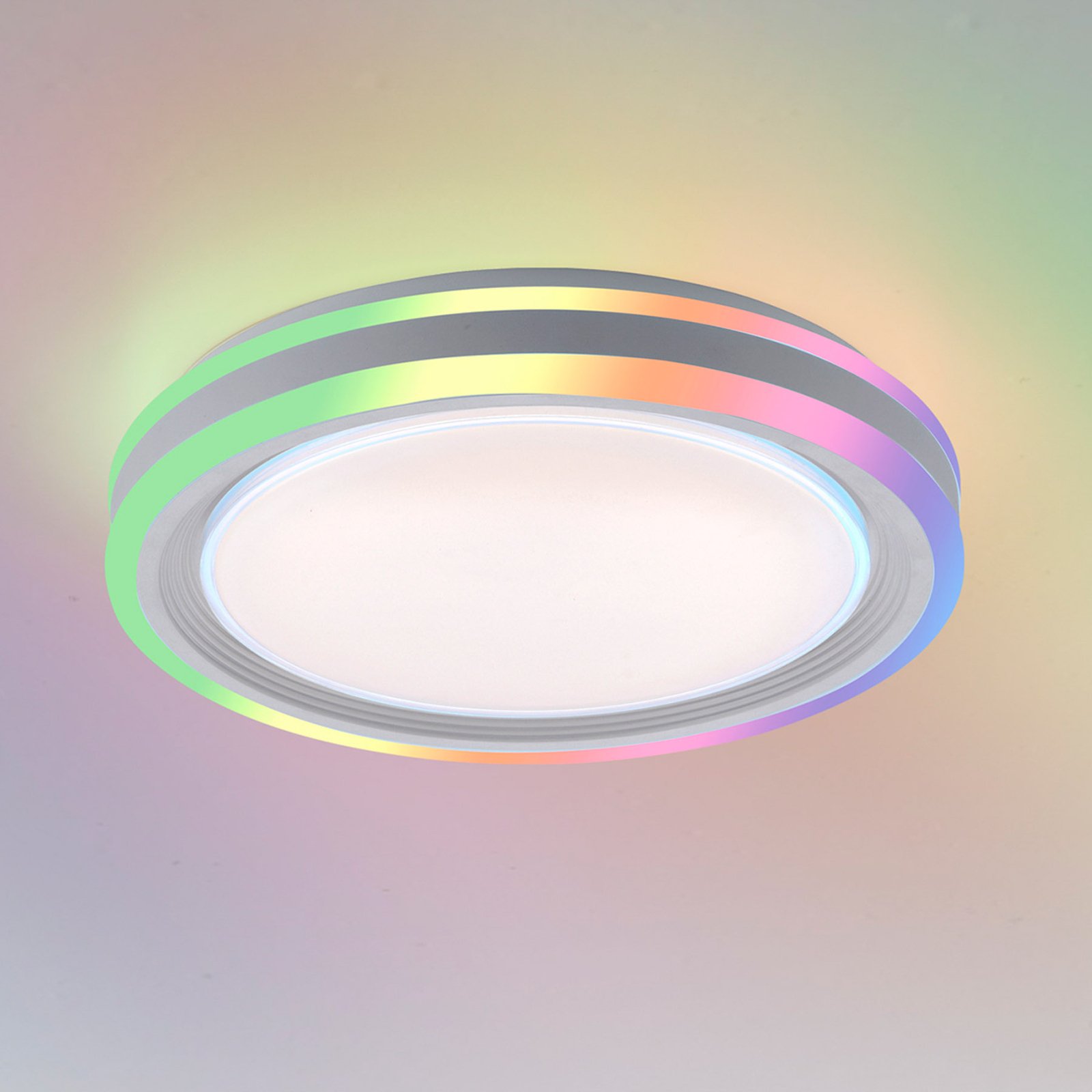 LED ceiling light Spheric, CCT, RGB, Ø 40cm