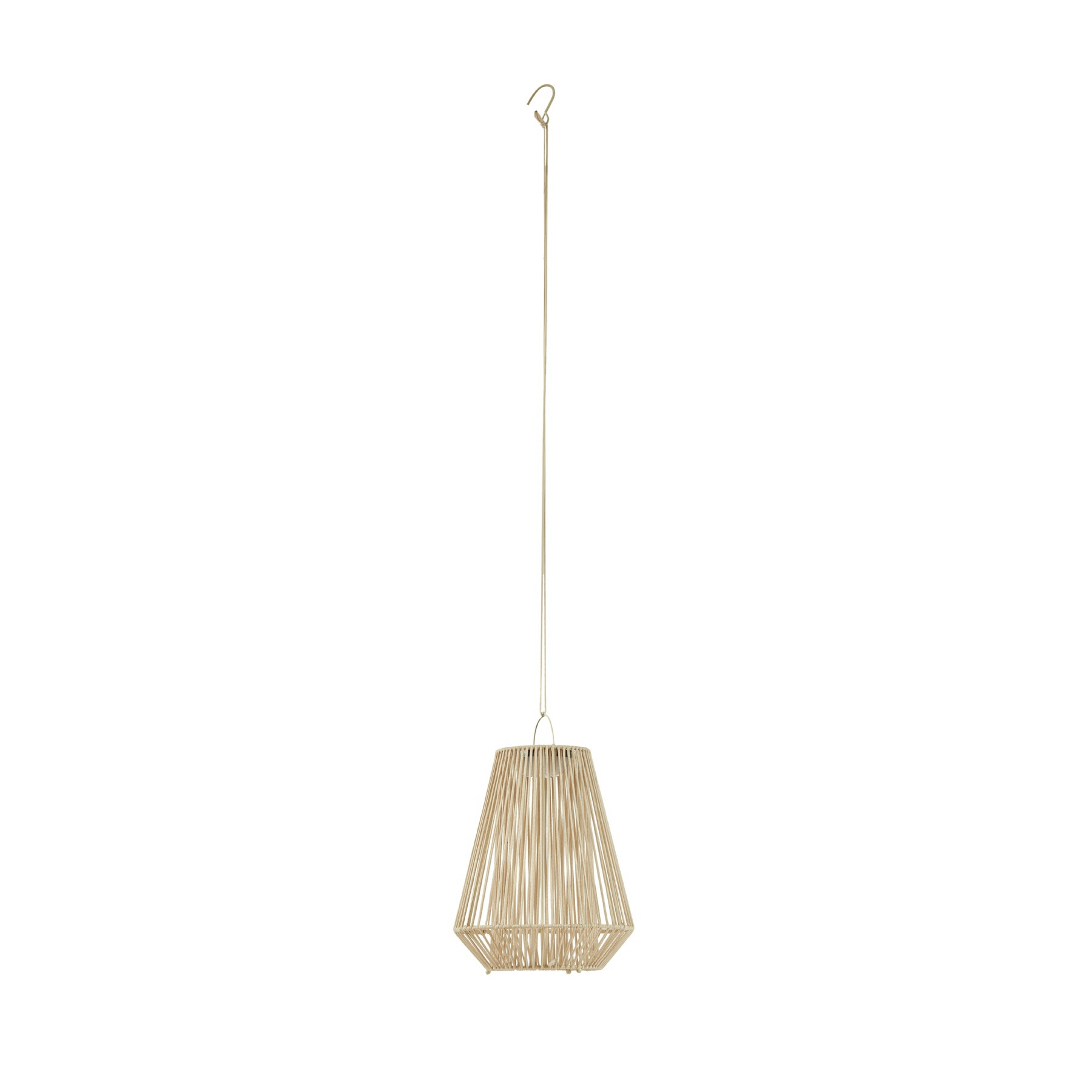 Austas LED-es napelemes függőlámpa, Ø 32 cm, bézs, IP54, USB – Lindby