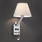 Flexible LED-Wandleuchte Moma-2 mit Leselampe
