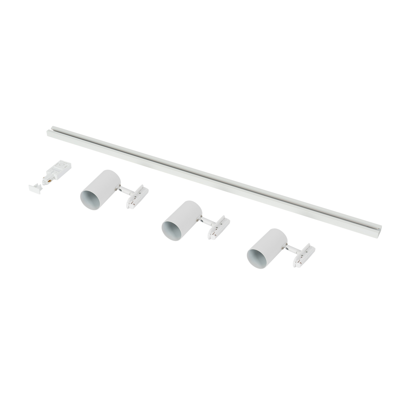 Lindby Système complet de rails Linaro, 3 lampes, blanc