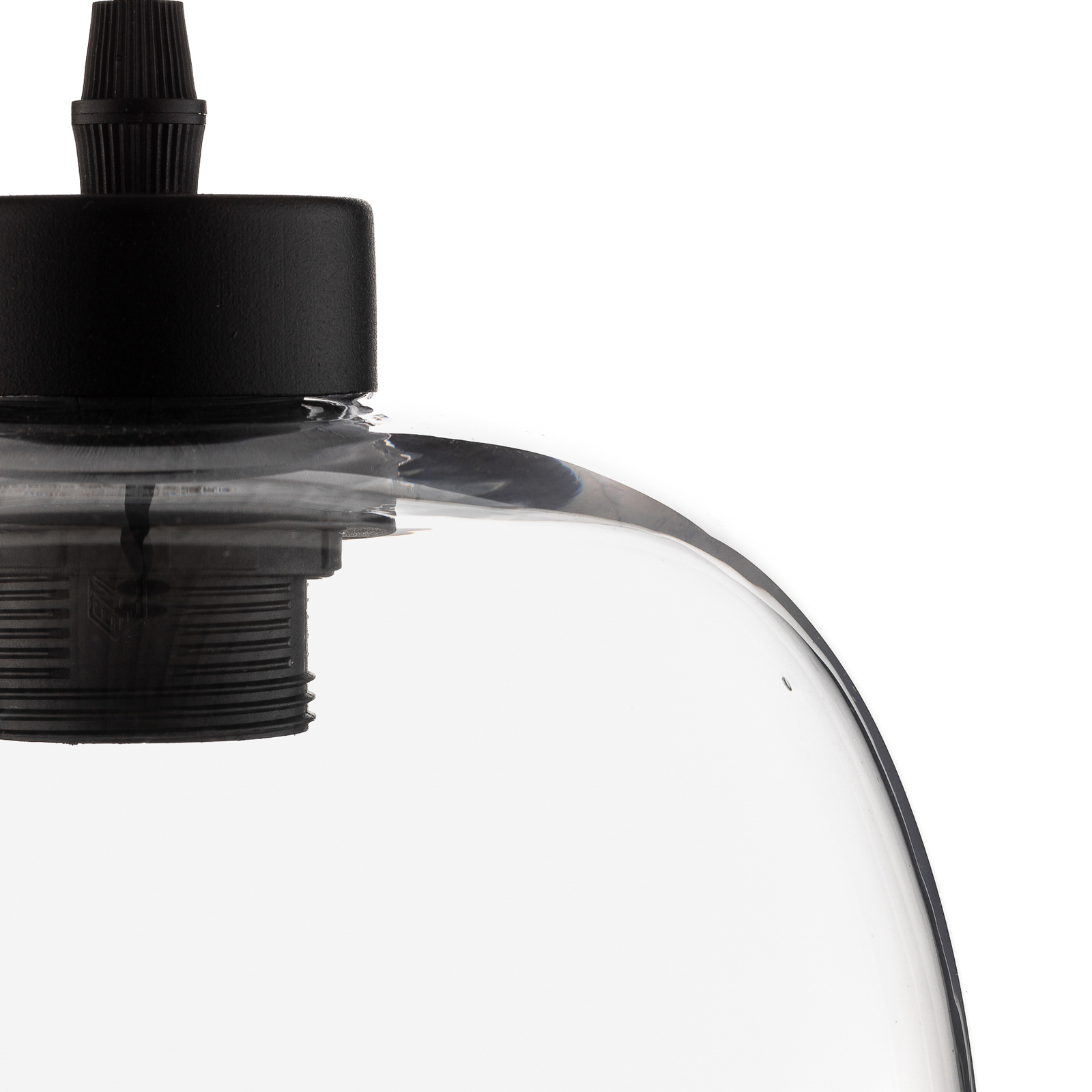 Hanglamp Elio, glas, transparant, 1-lamp