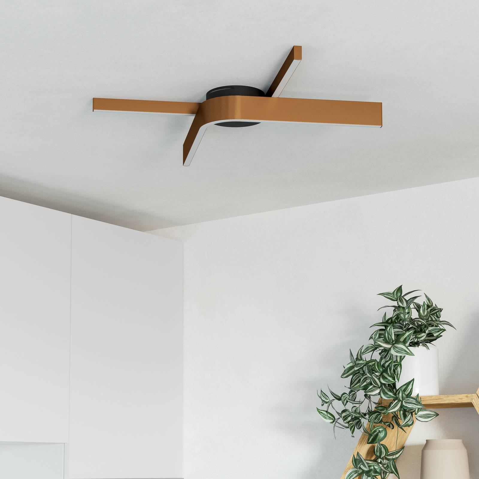  Eglo Eglo Folcino-z Led Smart Ceiling Light, Bronze-coloured, 64 Cm, Cct 
