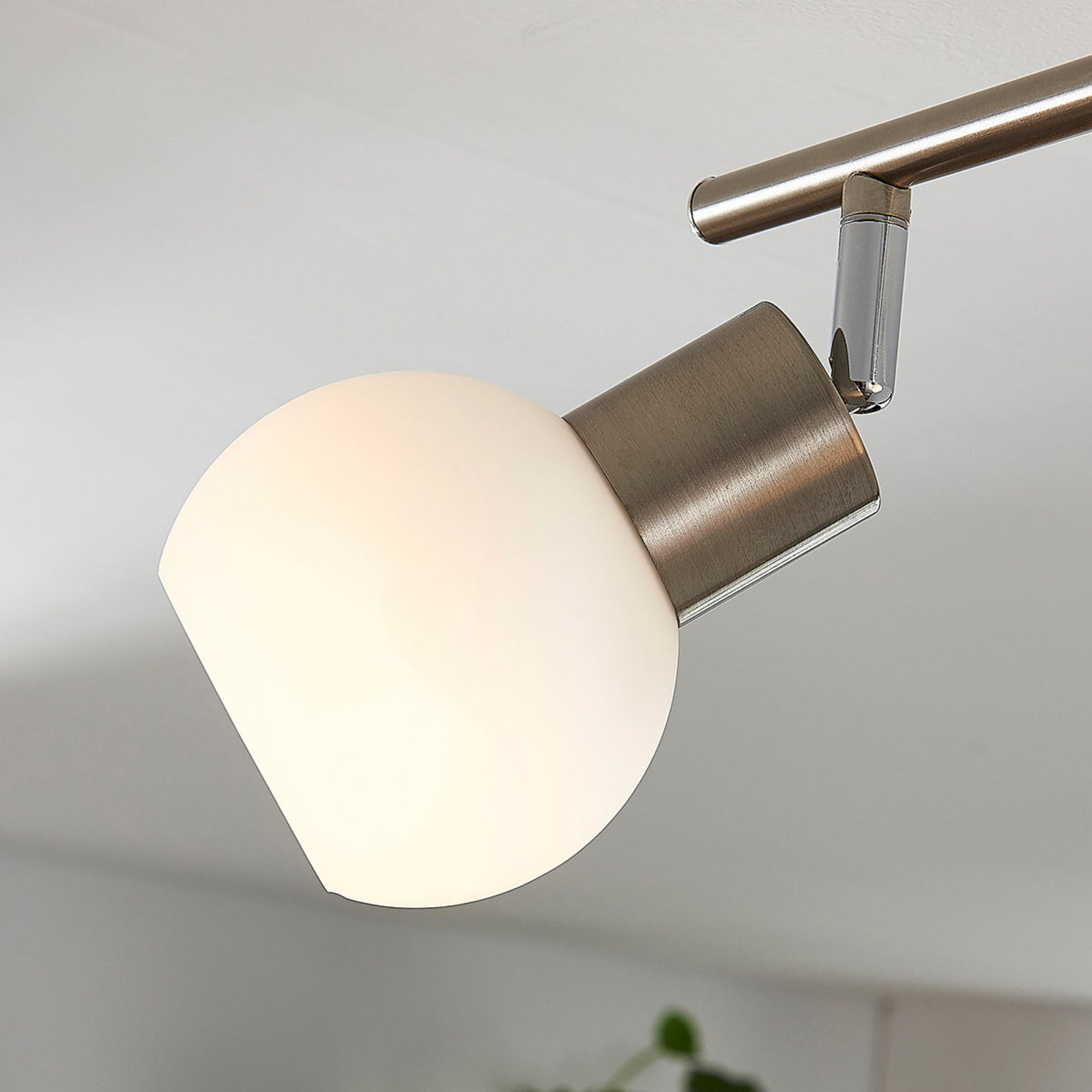 Elaina ceiling lamp four-bulb, matt nickel