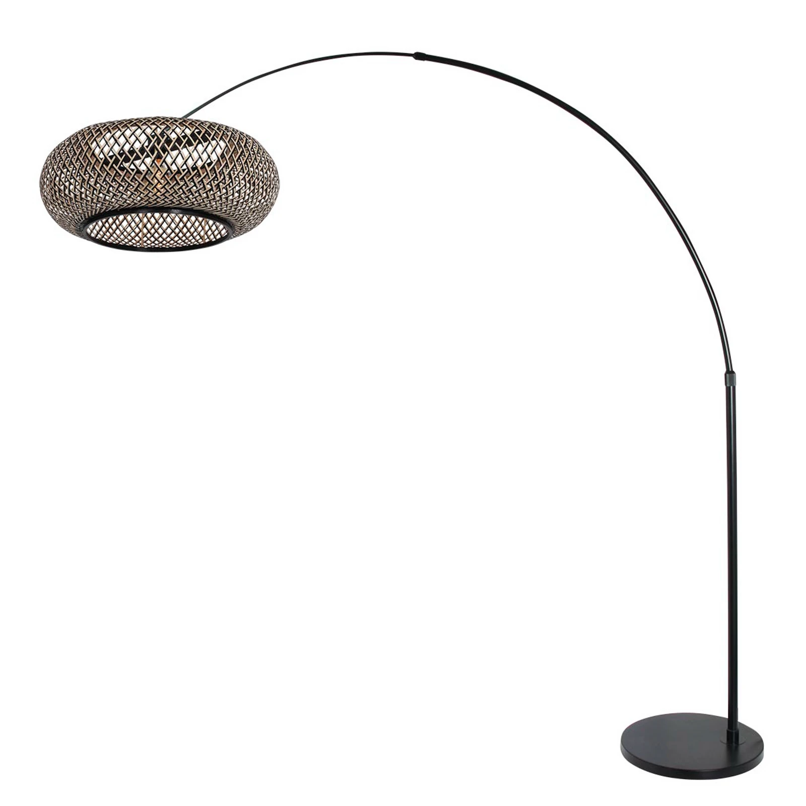 Lampadaire arqué Sparkled Light noir