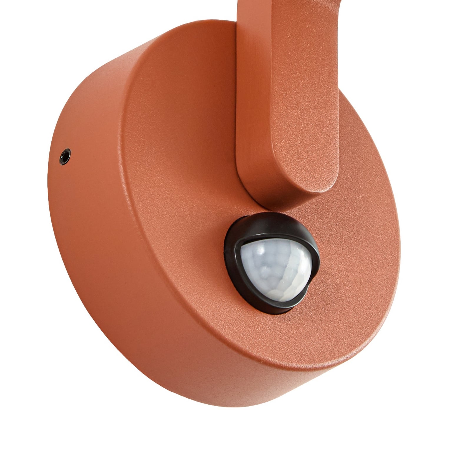 Lindby Capelo LED-ulkoseinälamppu, sävytetty, halkaisija 20 cm, liiketunnistin