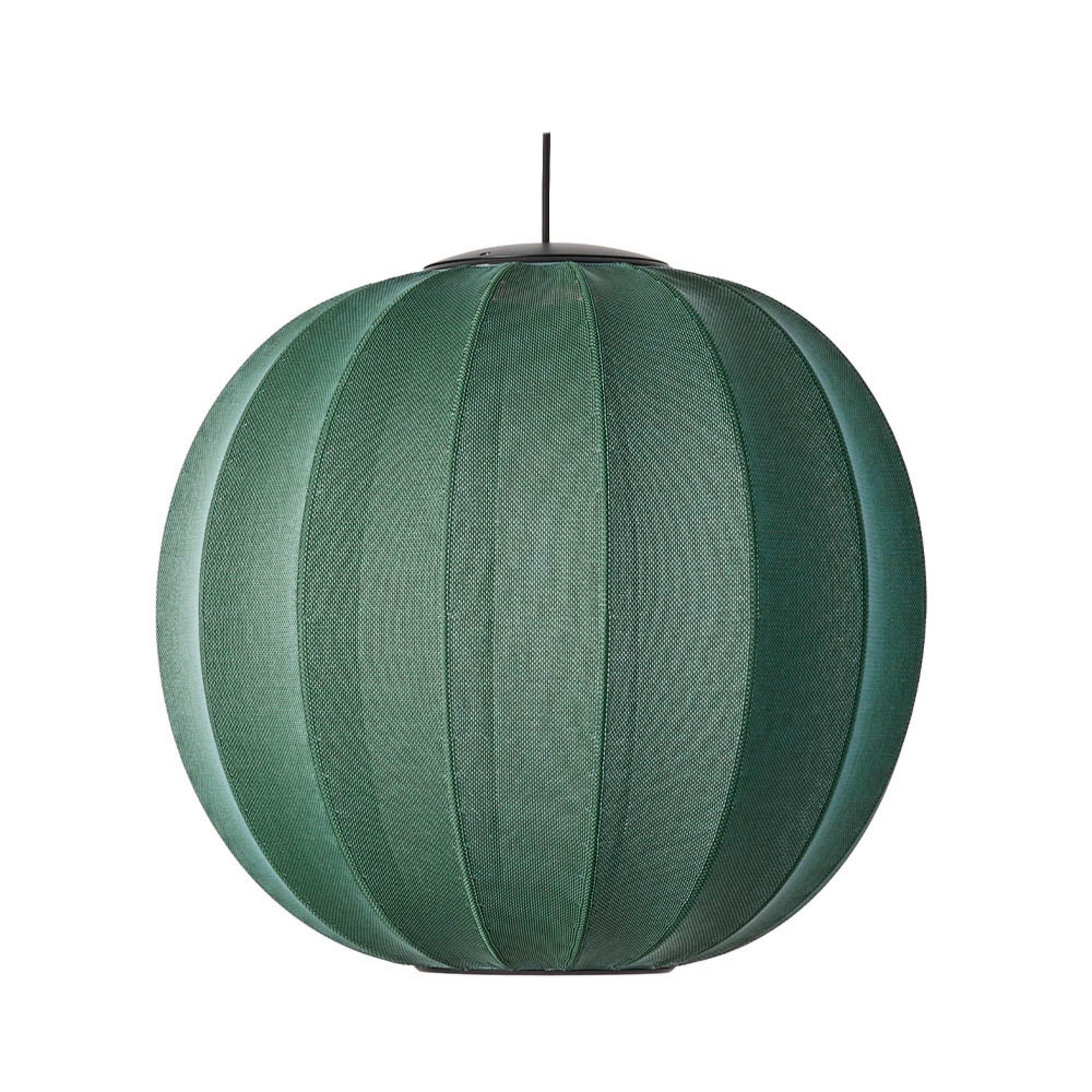 Knit-Wit 60 kerek LED lógó lámpa, zöld, Ø60 cm – kézzel készített