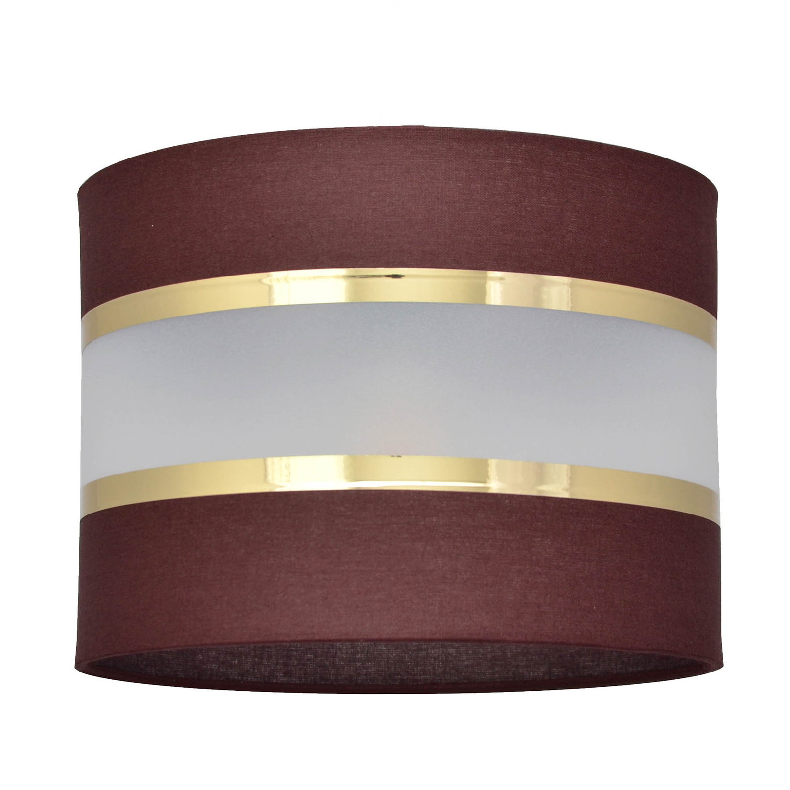 Abat-jour Helen E27 Ø20/H15 cm brun rouge-doré