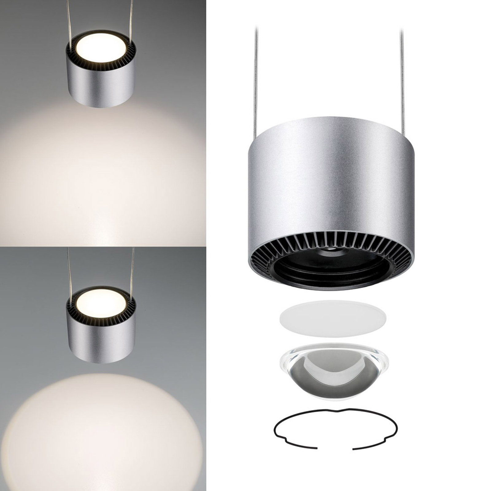 Paulmann LED hængelampe Aldan URail, dæmpbar