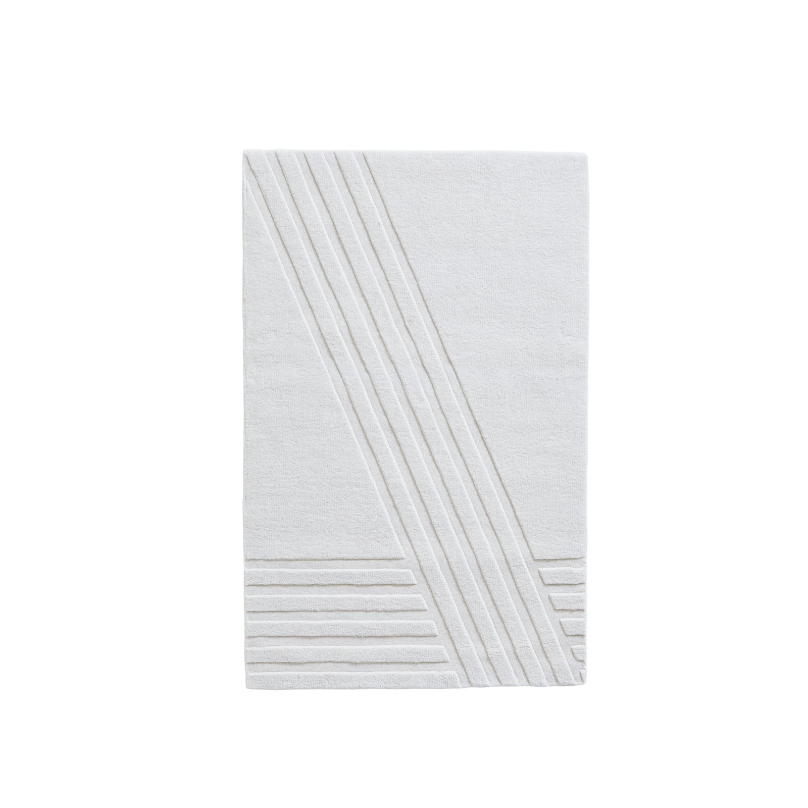 Tapis Kyoto, blanc, 90 cm x 140 cm, laine - Woud