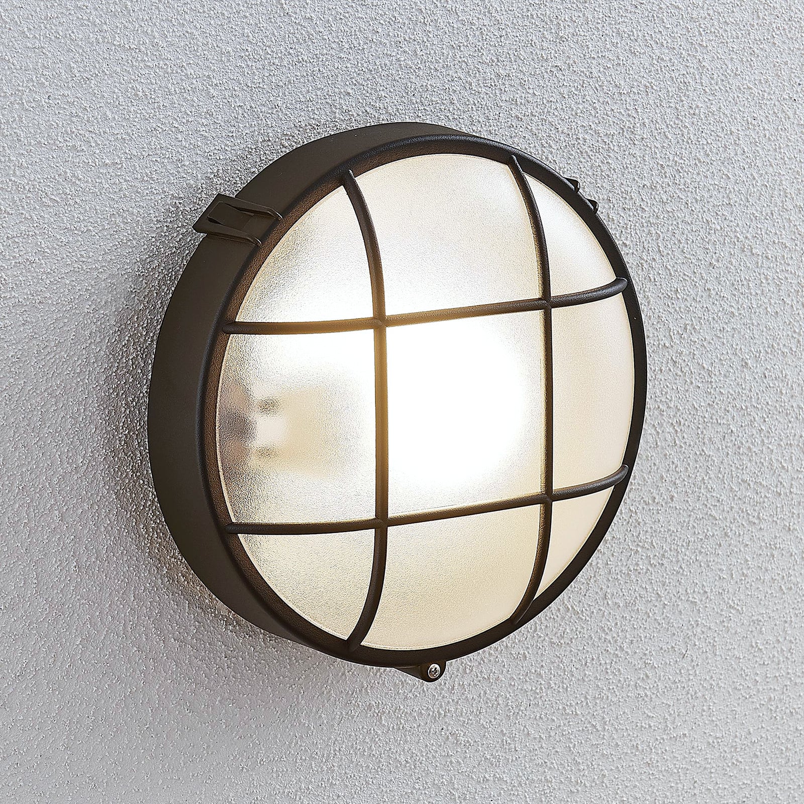 Alisha Round Utomhus V&auml;gglampa Black Lindby - Modern - Plast - Rund