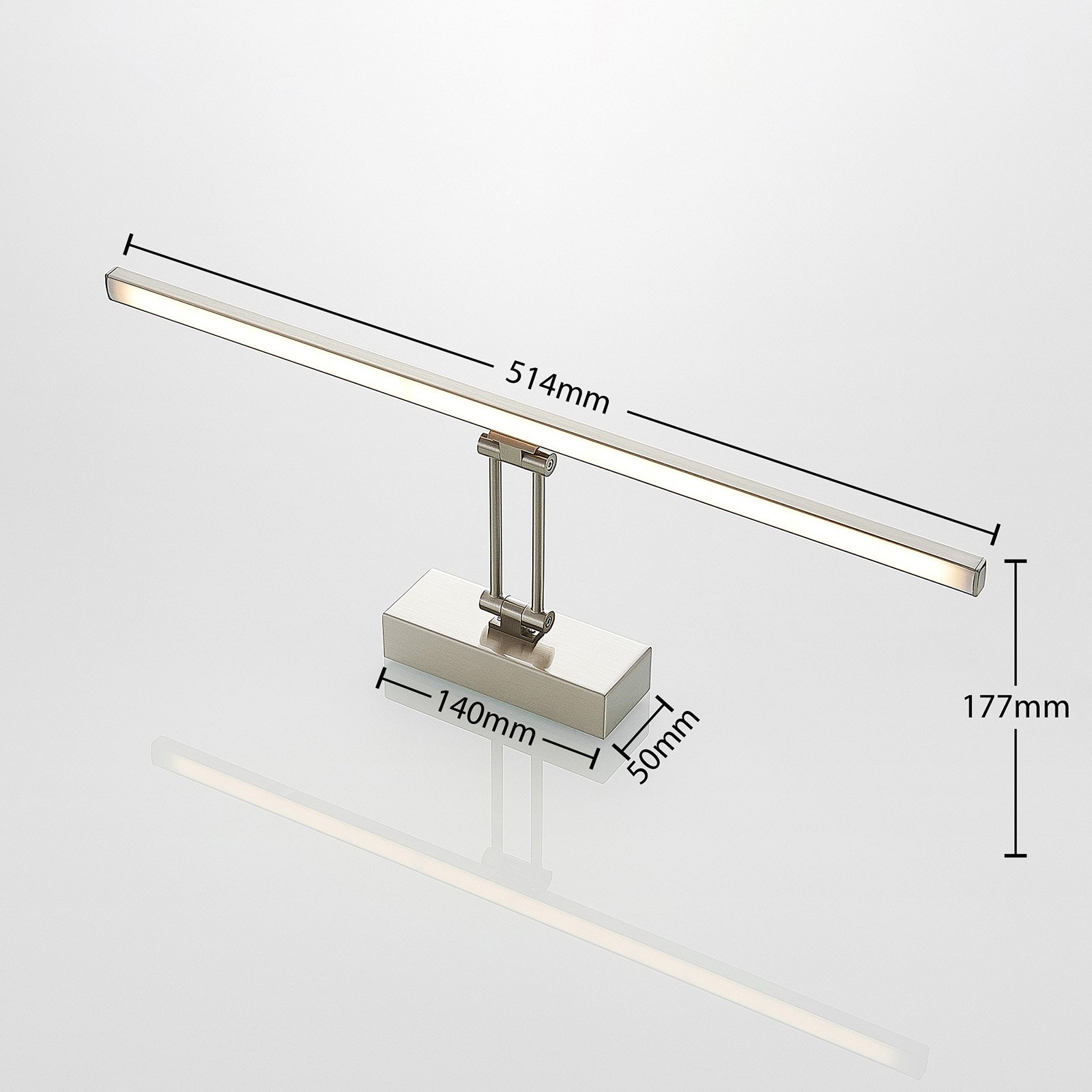 Thibaud LED Vegglampe L51,4 Nickel - Lucande