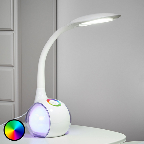 Flexible LED-Tischleuchte Paula, weiß
