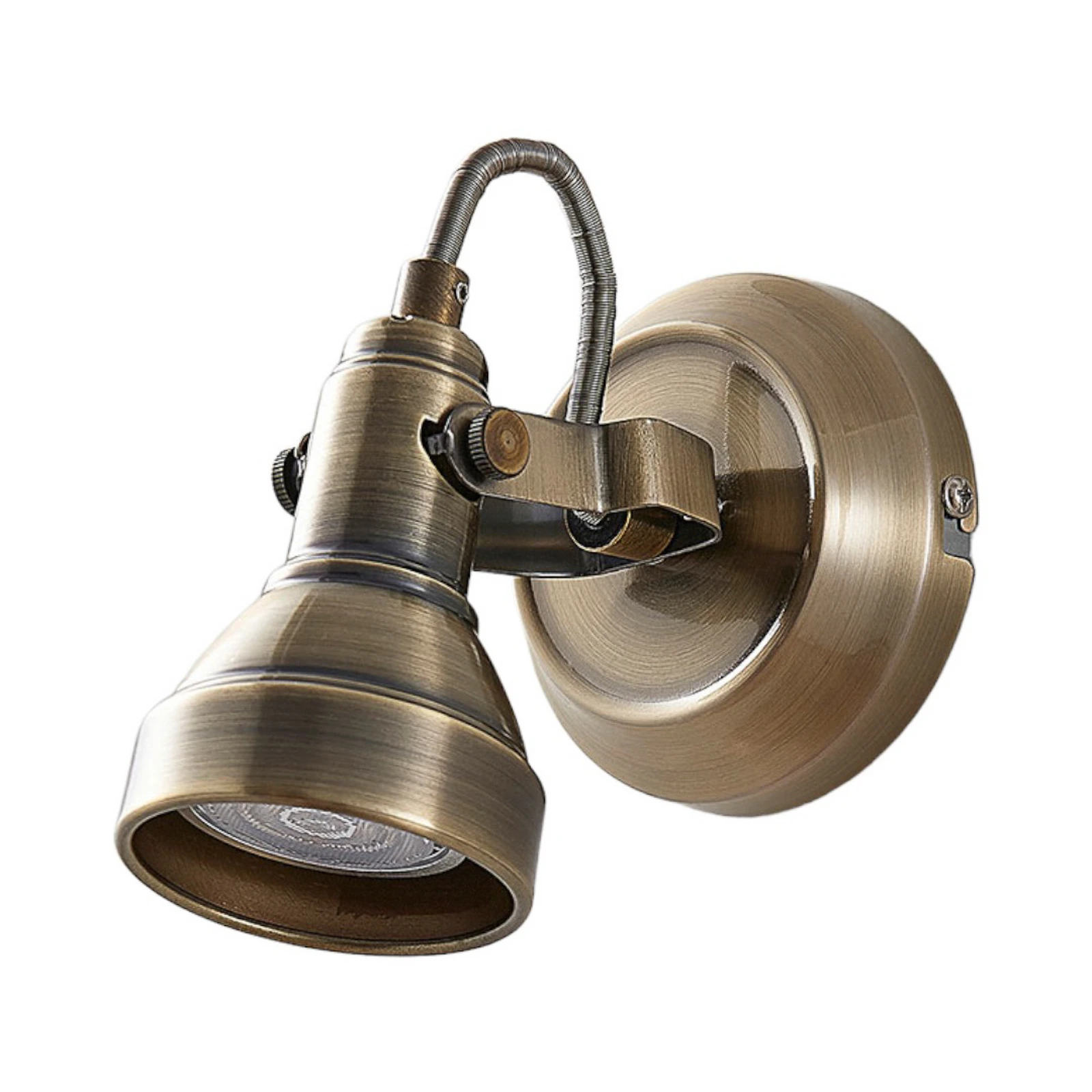 Lindby fali spotlámpa Perseas, antik sárgaréz, fém, 16 cm, GU10