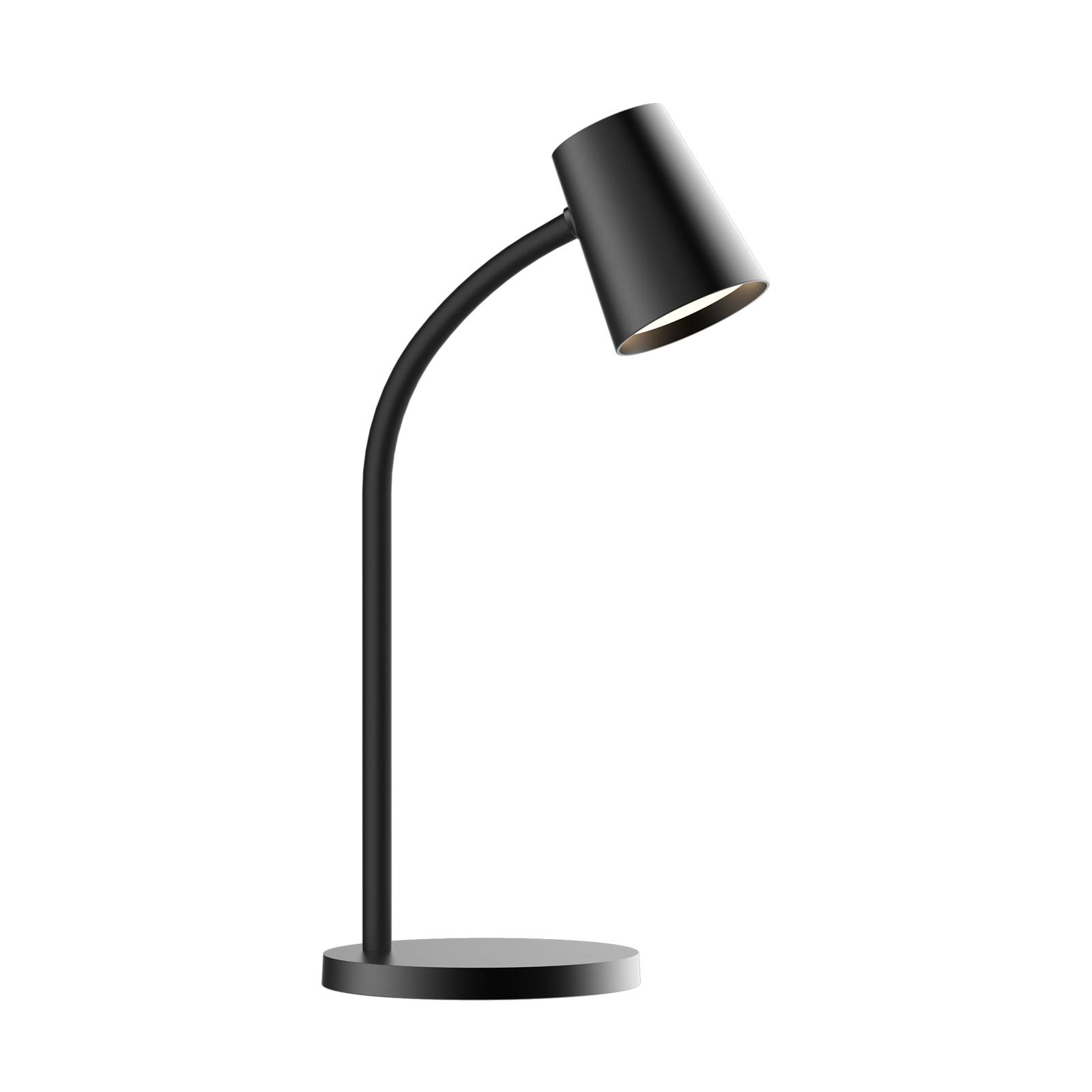Lindby Ailina LED asztali lámpa, kerek talp fekete