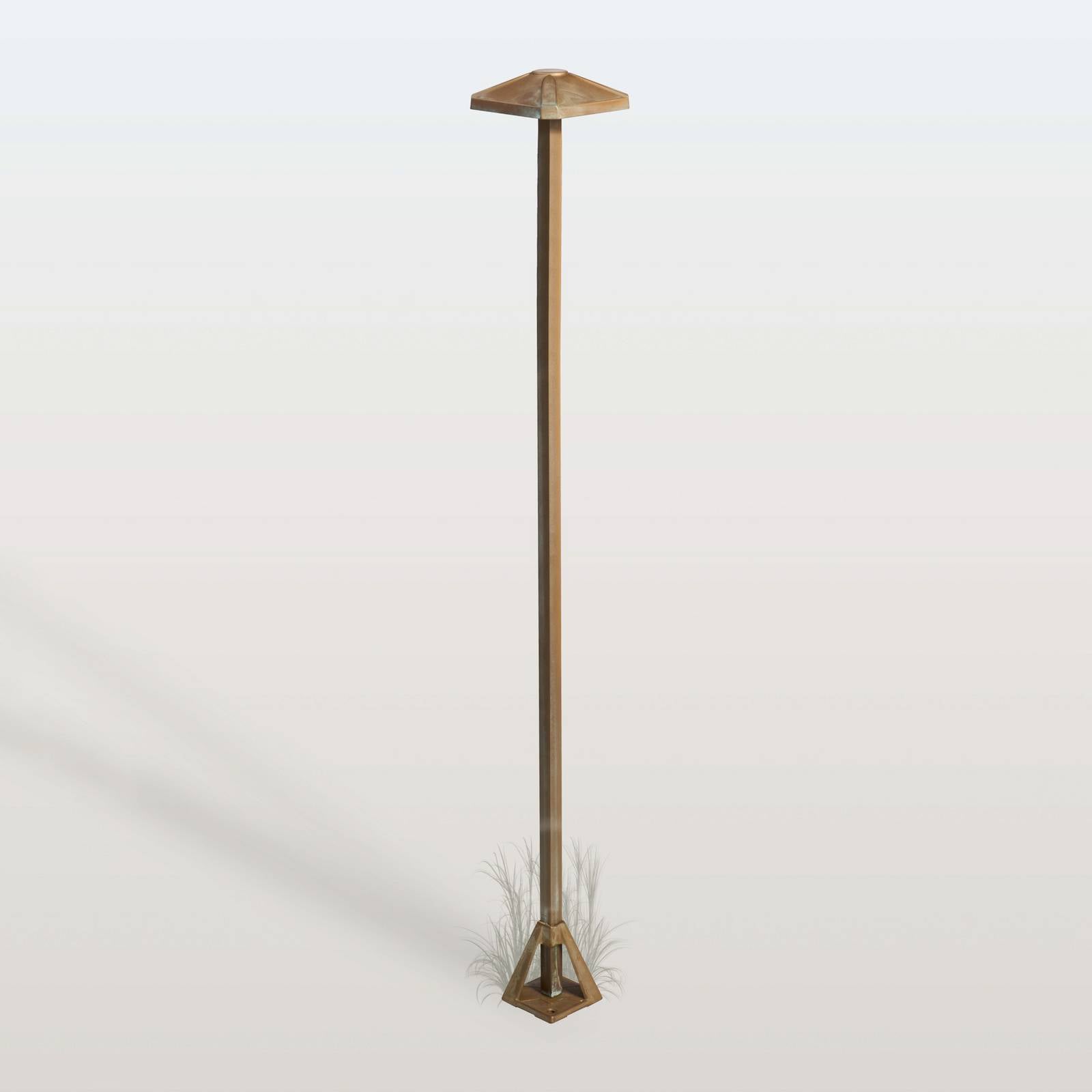 Słupek oświetleniowy LED Aura Frame, wysokość 100 cm, mosiądz postarzany, IP65
