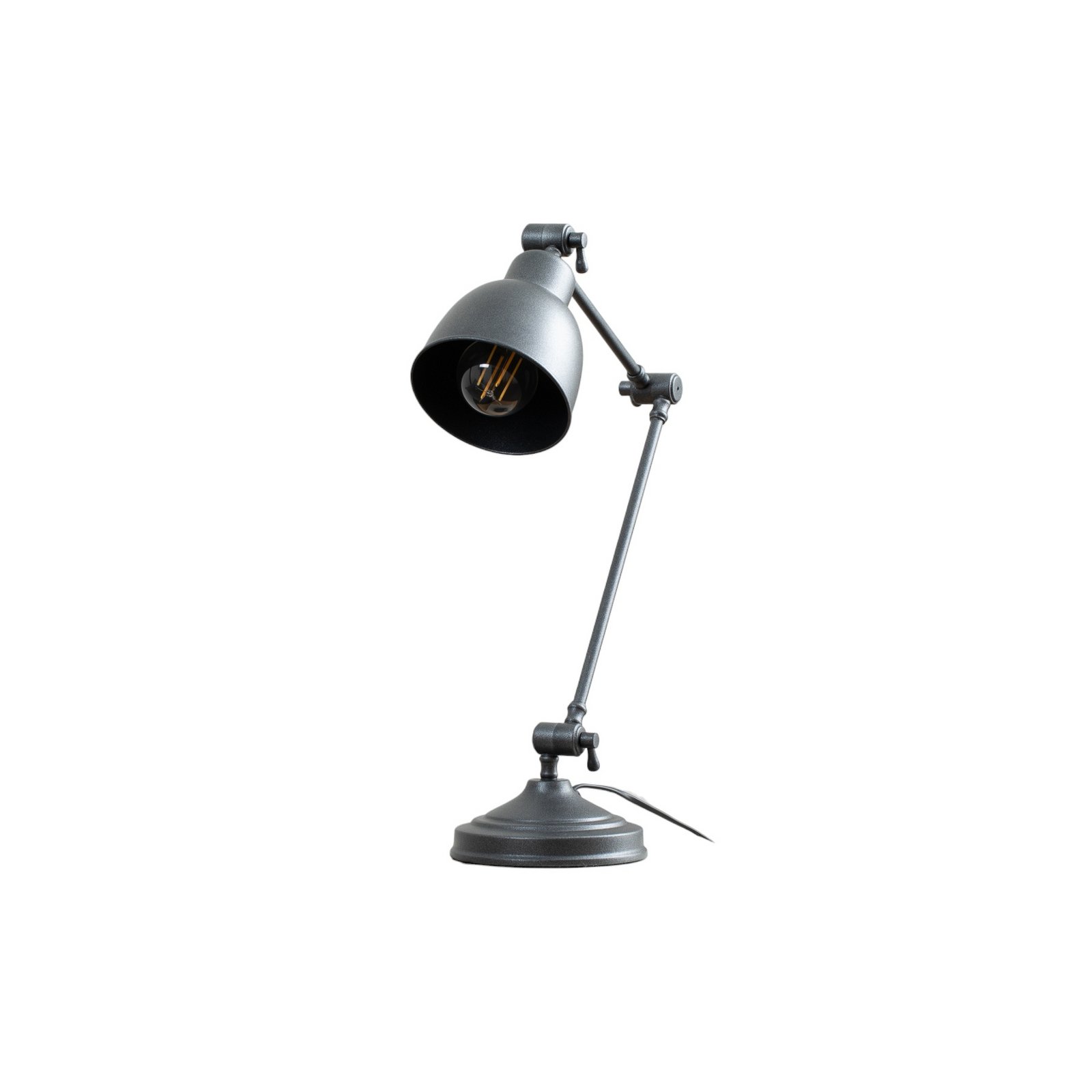 Bordlampe Emoti, antrasitt, 45 cm høy, justerbar