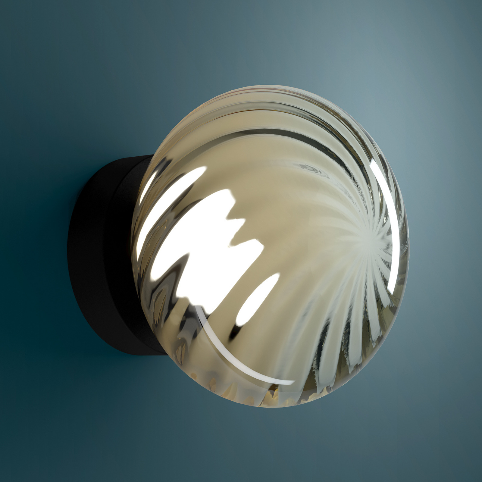 Stars of Light LED wall lamp Pantoja black/amber 18 cm CCT