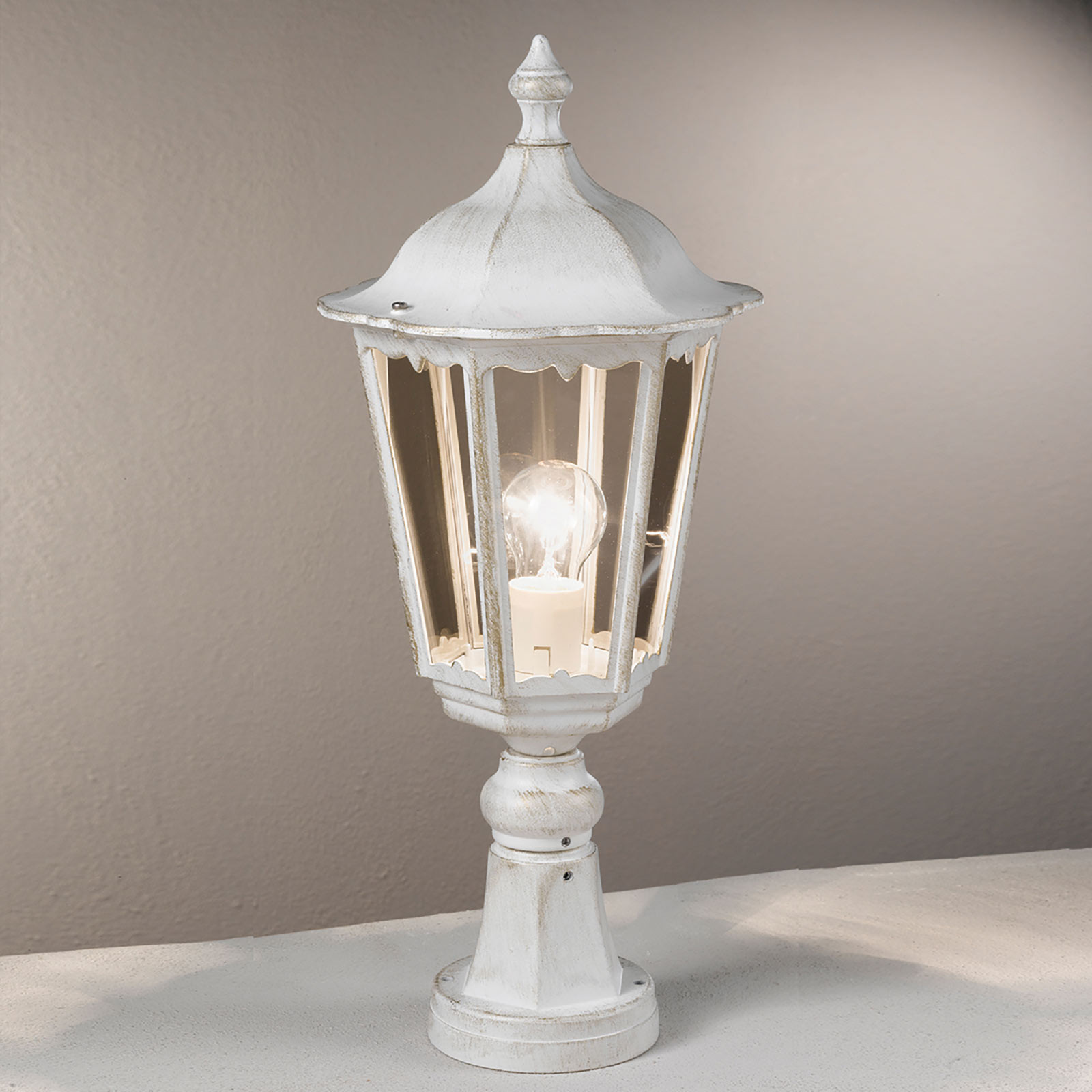 Lampă cu postament Puchberg alb auriu