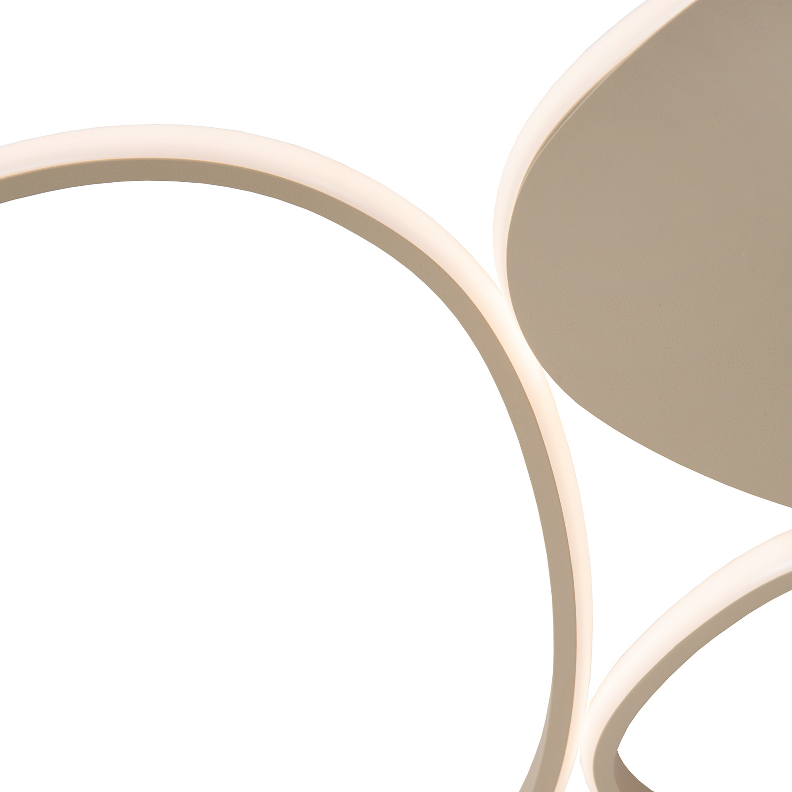 LED φωτιστικό οροφής Samling, μήκος 62 cm, γκρι-καφέ, μέταλλο