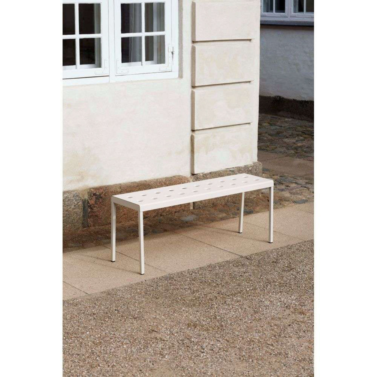 Balcony Bench L119,5 cm Chalk Beige - Hay