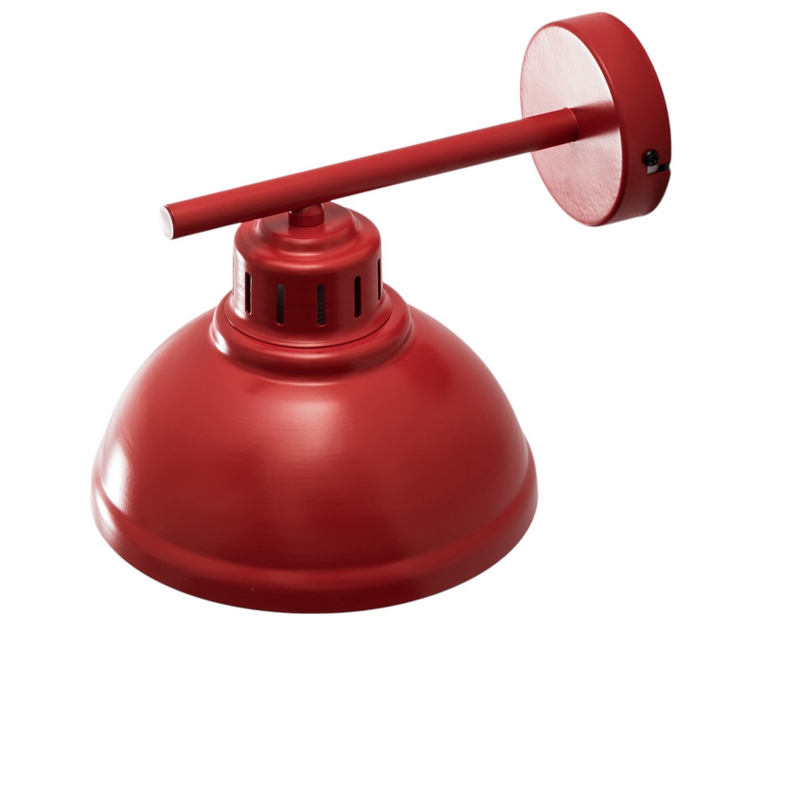 Aplique de pared Sven, 1 luz, rojo, acero, E27