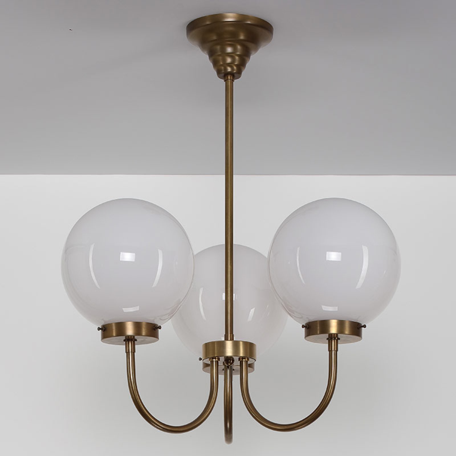 Messing-kroonluchter D119, 3-lamps
