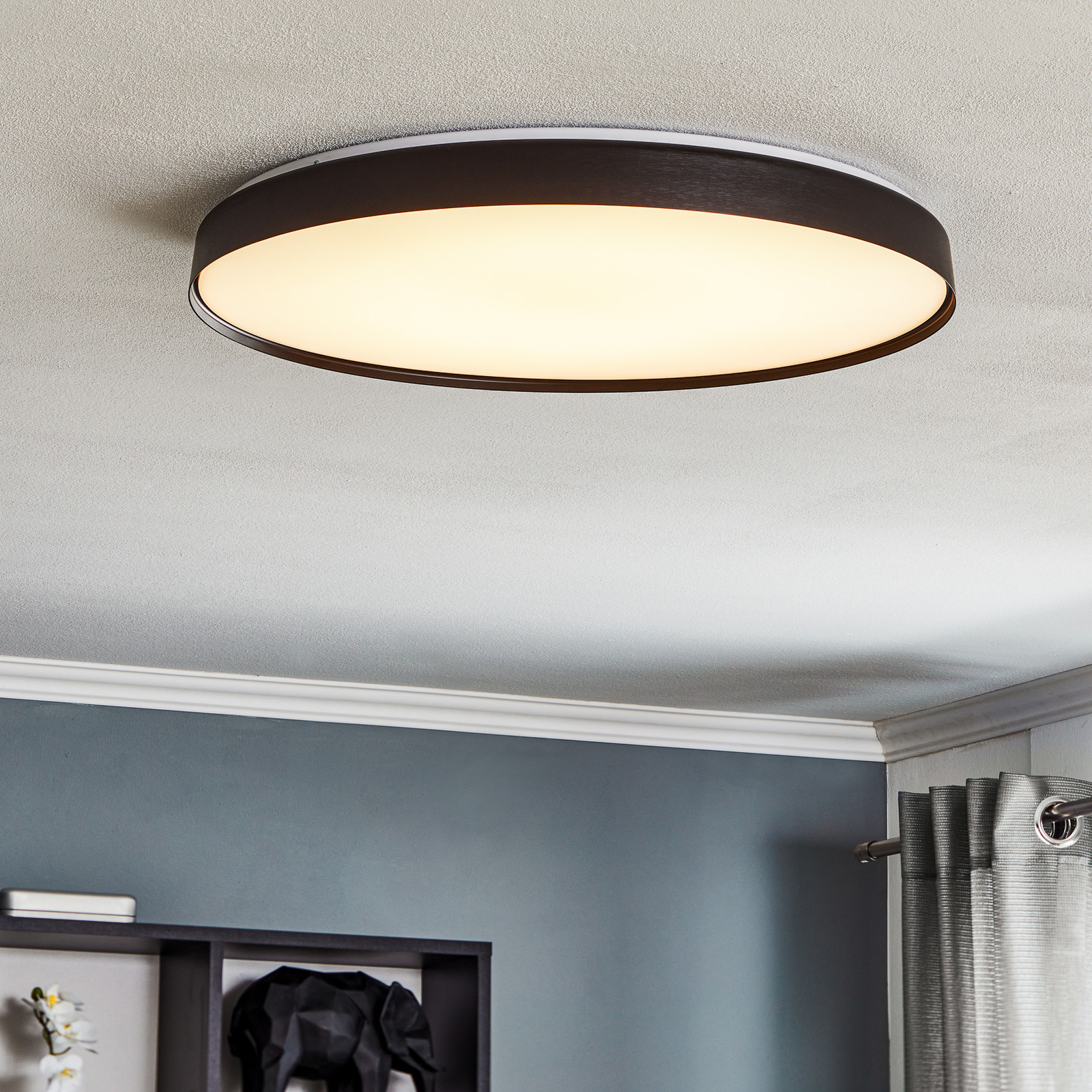 Luceplan Compendium Plate LED ceiling lamp, black