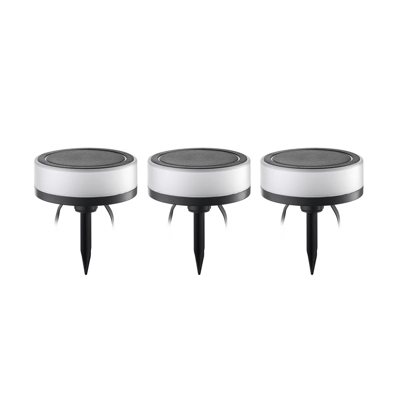 Lindby - Kyren LED Smart Lampe de Jardin 3 pcs. Noir/Opale