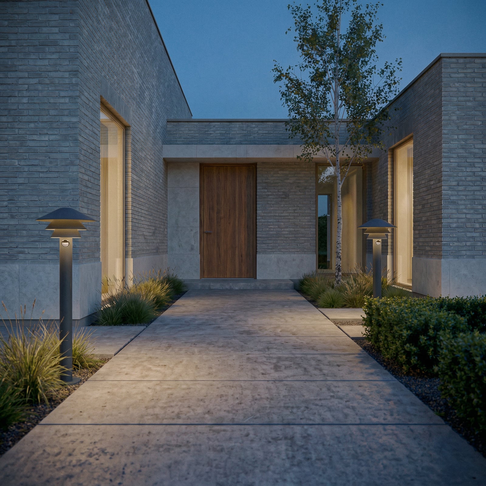 Montaro LED-Wegeleuchte, anthrazit, 110 cm, Sensor, Aluminium, IP54 - Lucande