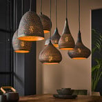 Hanglamp Punchray, 7-lamps, formenmix