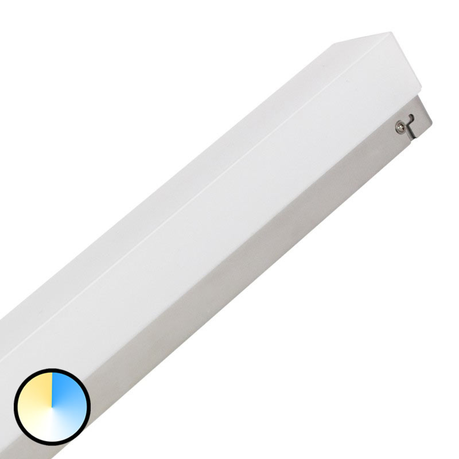 Müller-Licht Mirror Light Switch Tone mirror light 40 cm silver, for Bathroom, aluminium, plastic, 7 W, energy efficiency: A+, L: 39.5 cm, W: 5.5 cm
