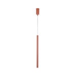 Hanglamp Sopel 1, baksteenrood, 1-lamp, staal, Ø 5 cm