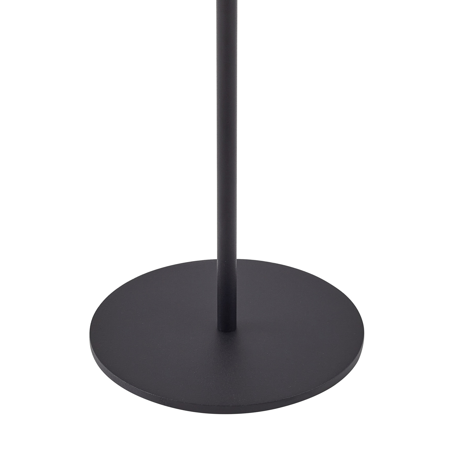 Lindby LED-Akku-Tischleuchte Ilvi, schwarz, Alu, Ø 17,5 cm