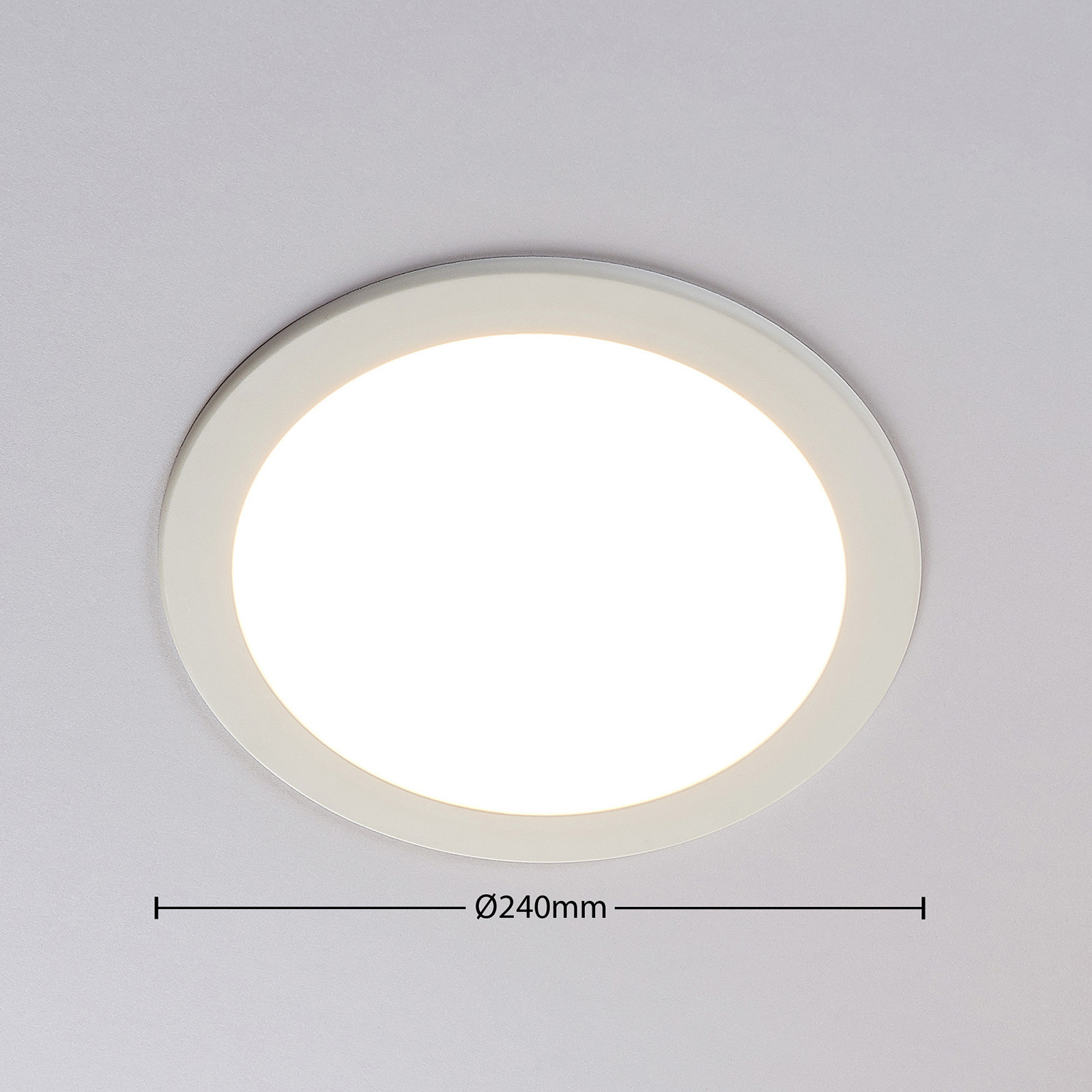 Joki LED downlight white 3,000 K round 24 cm