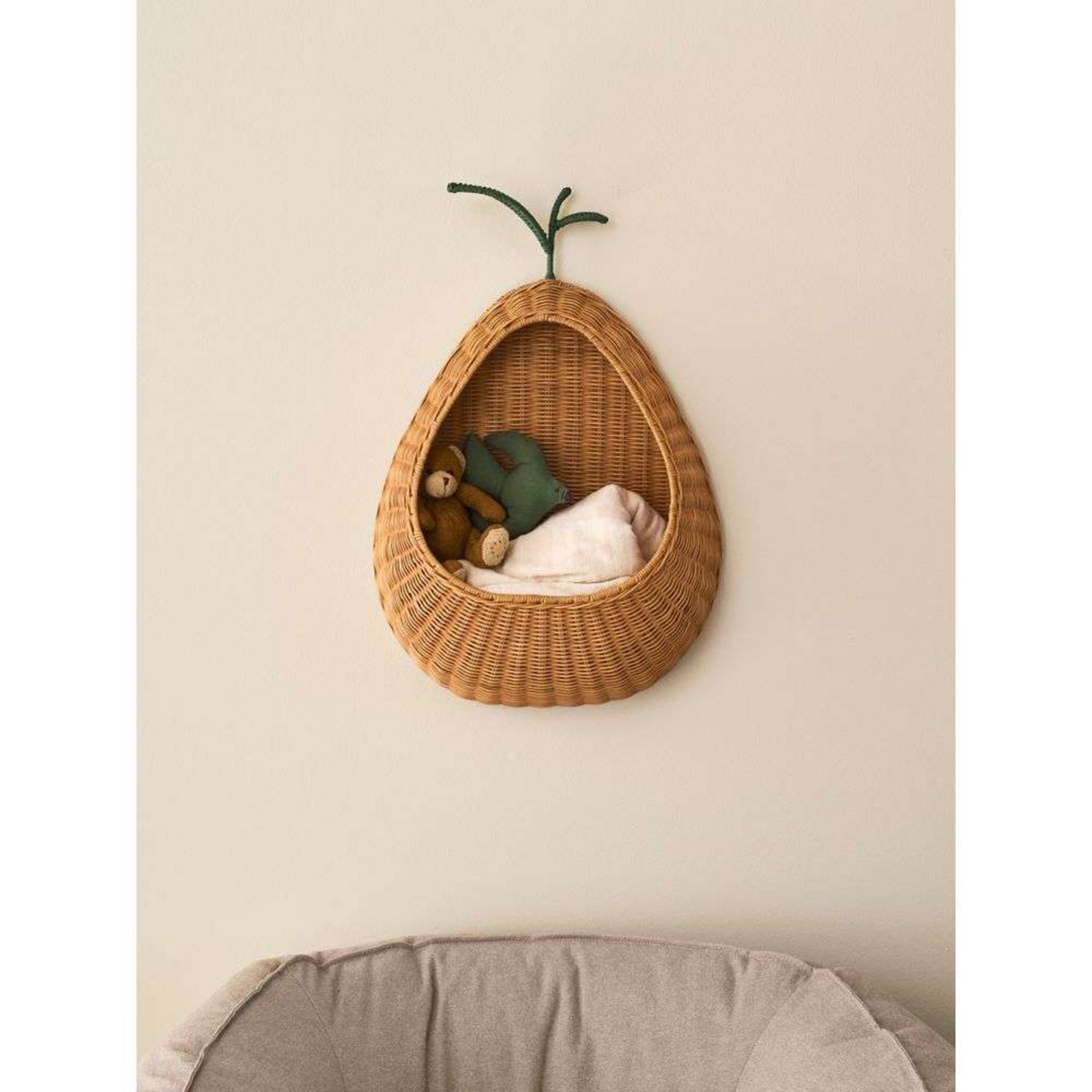 Pear Braided Wall Pocket Natural - Ferm Living