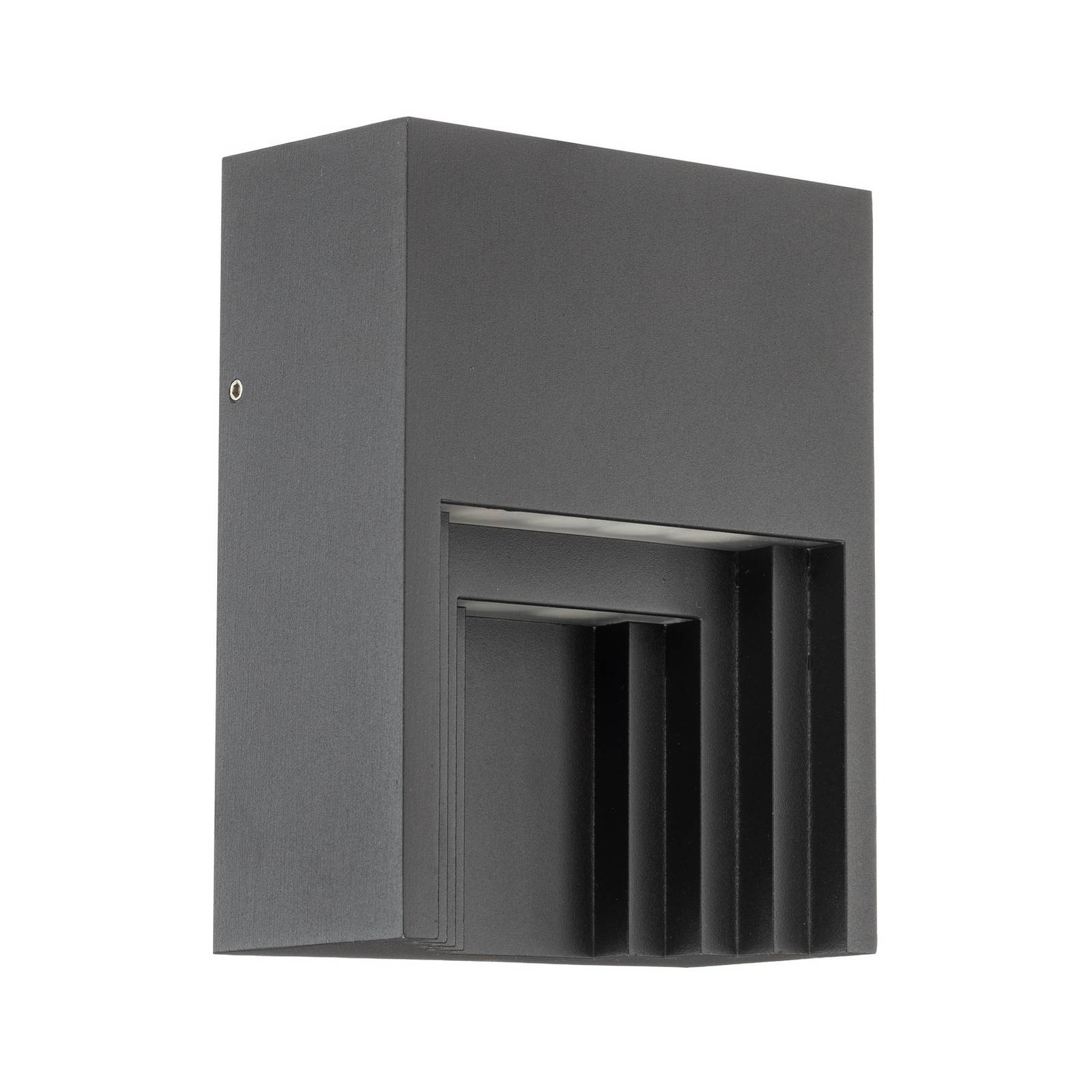 Lindby kinkiet zewnętrzny LED Aurali, 1-punktowy, czarny, IP65