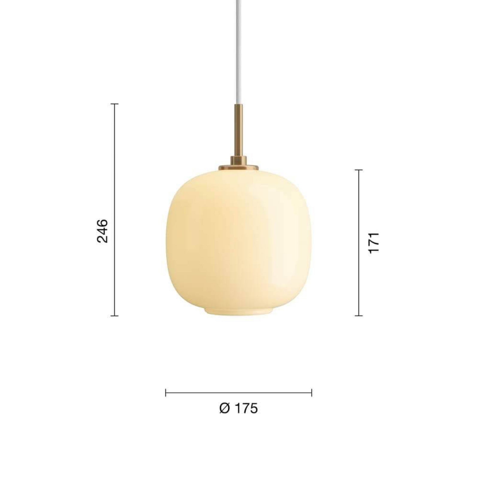 VL45 Radiohus Hängelampe, Ø 18 cm, gelb Louis Poulsen - Wohnzimmer - Glas