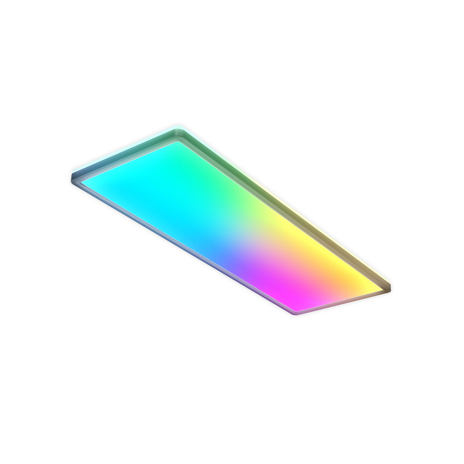 LED paneel Slim met afstandsbediening RGBW, 58 x 20 cm, zwart,