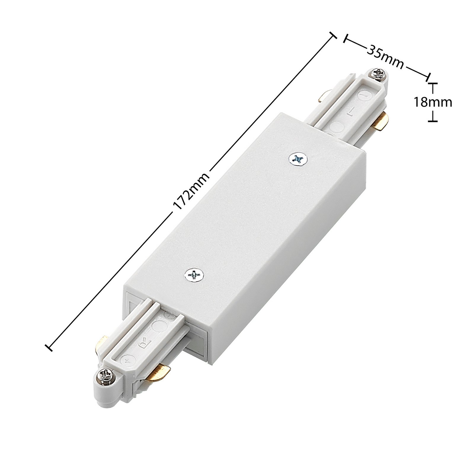 System szynowy Lindby Linaro, GU10, 4-punktowa, biały, Ø 6 cm