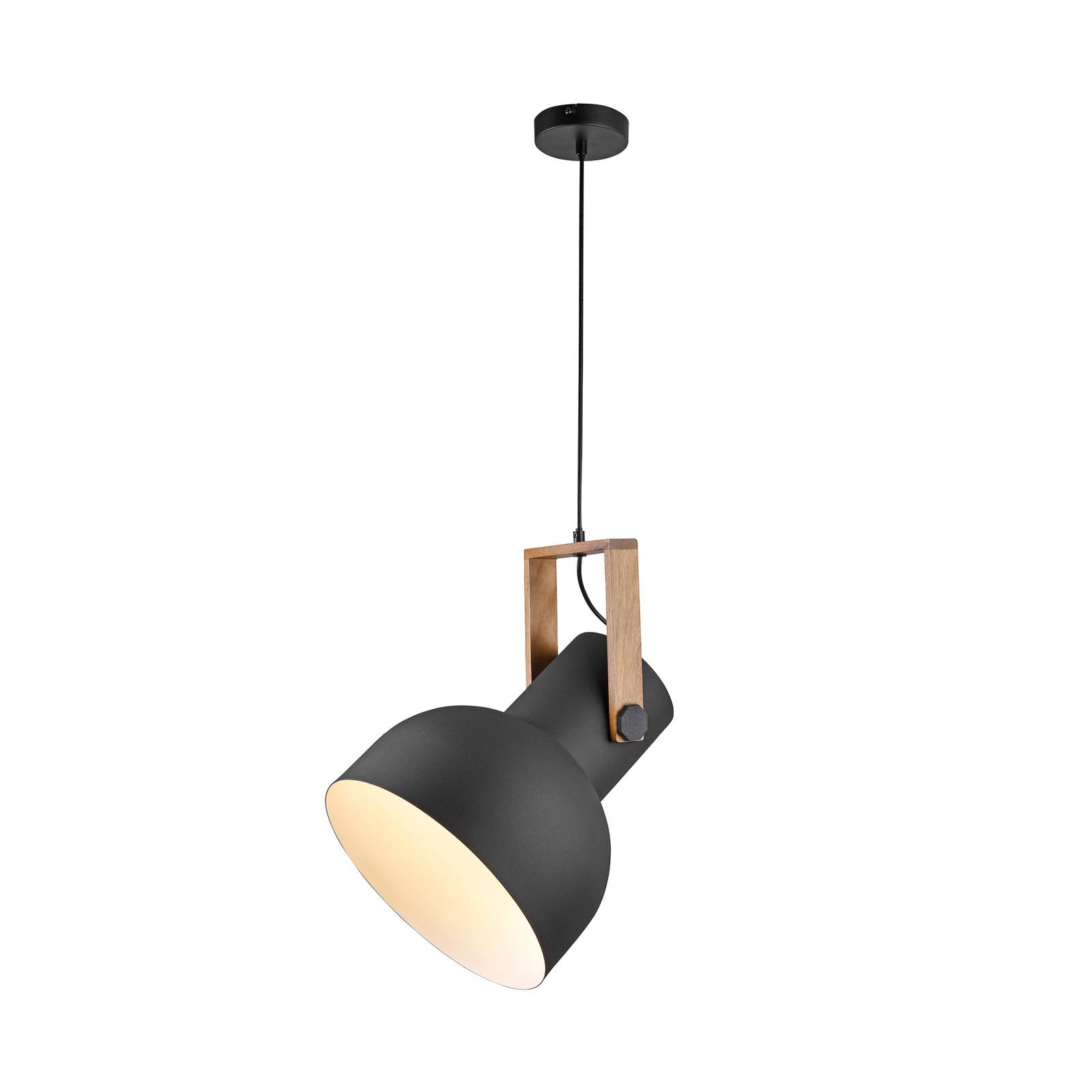 JUST LIGHT Pendelleuchte CUP 2.0, 1xE27 max. 60Watt exkl., höhenverstellbar, IP20, Schwarz