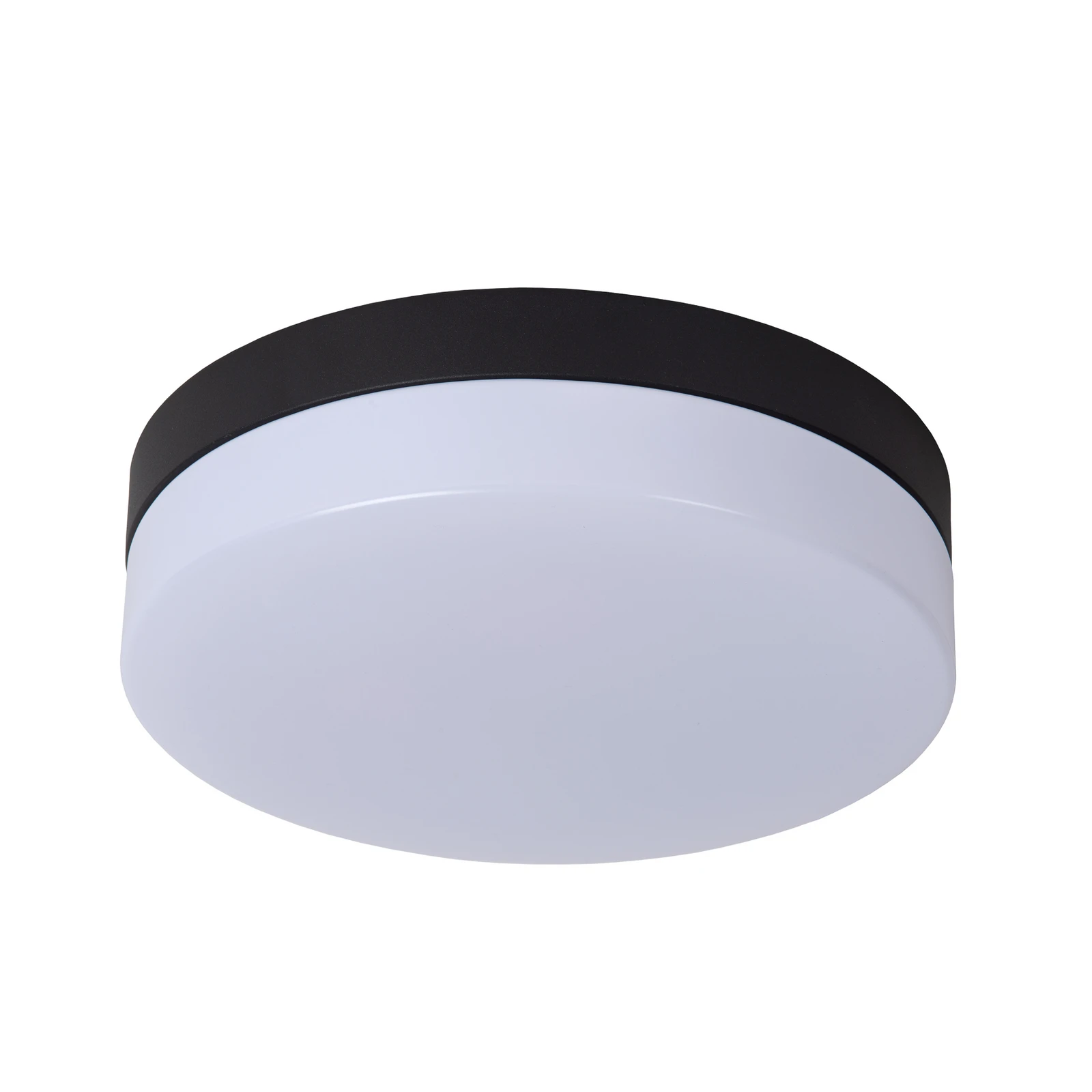 LED-taklampe til bad Biskit, svart, Ø 23 cm, plast