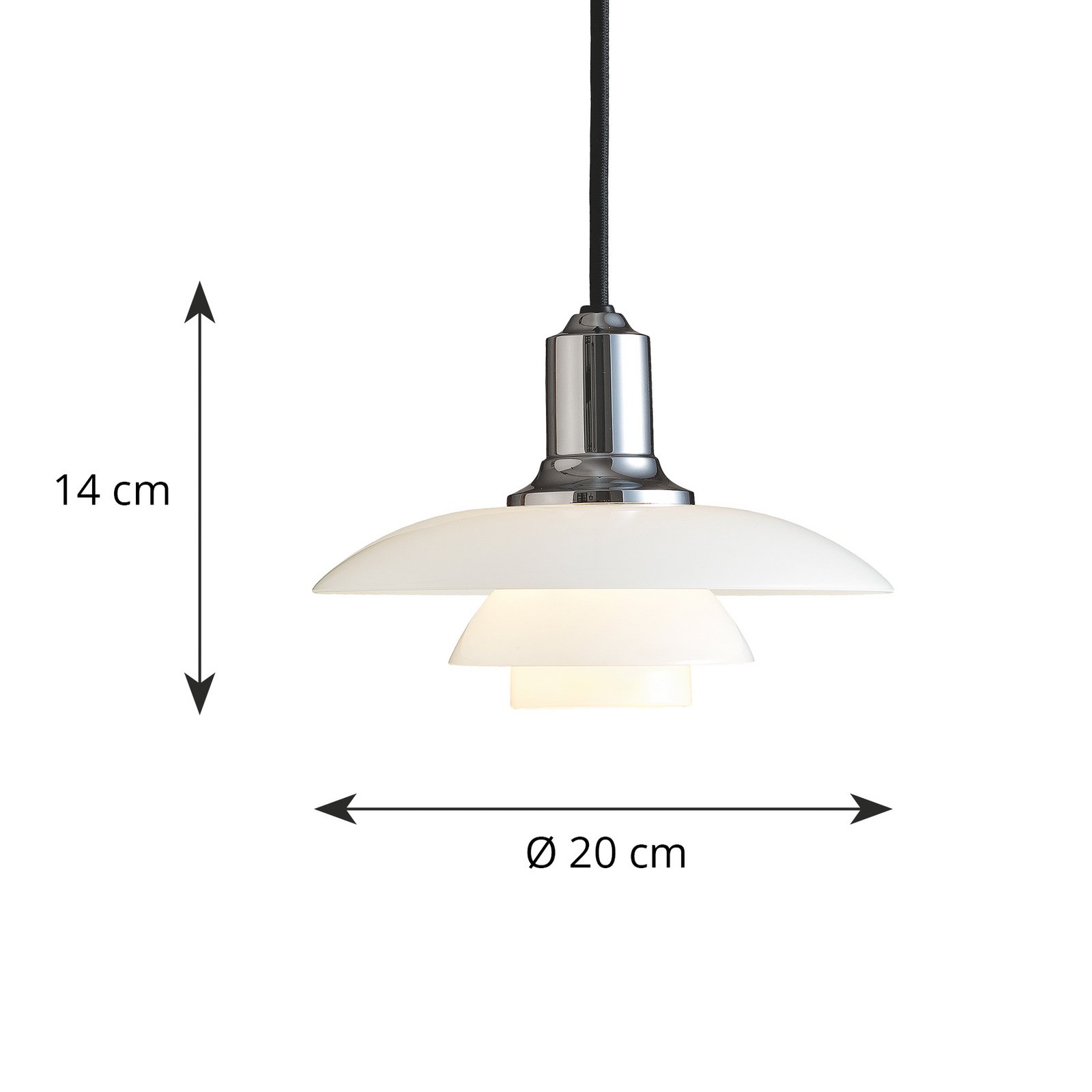 PH 2/1 Hanglamp High-Gloss Chrome-Plated - Louis Poulsen PH 2/1 Hanglamp High-Gloss Chrome-Plated - Louis Poulsen