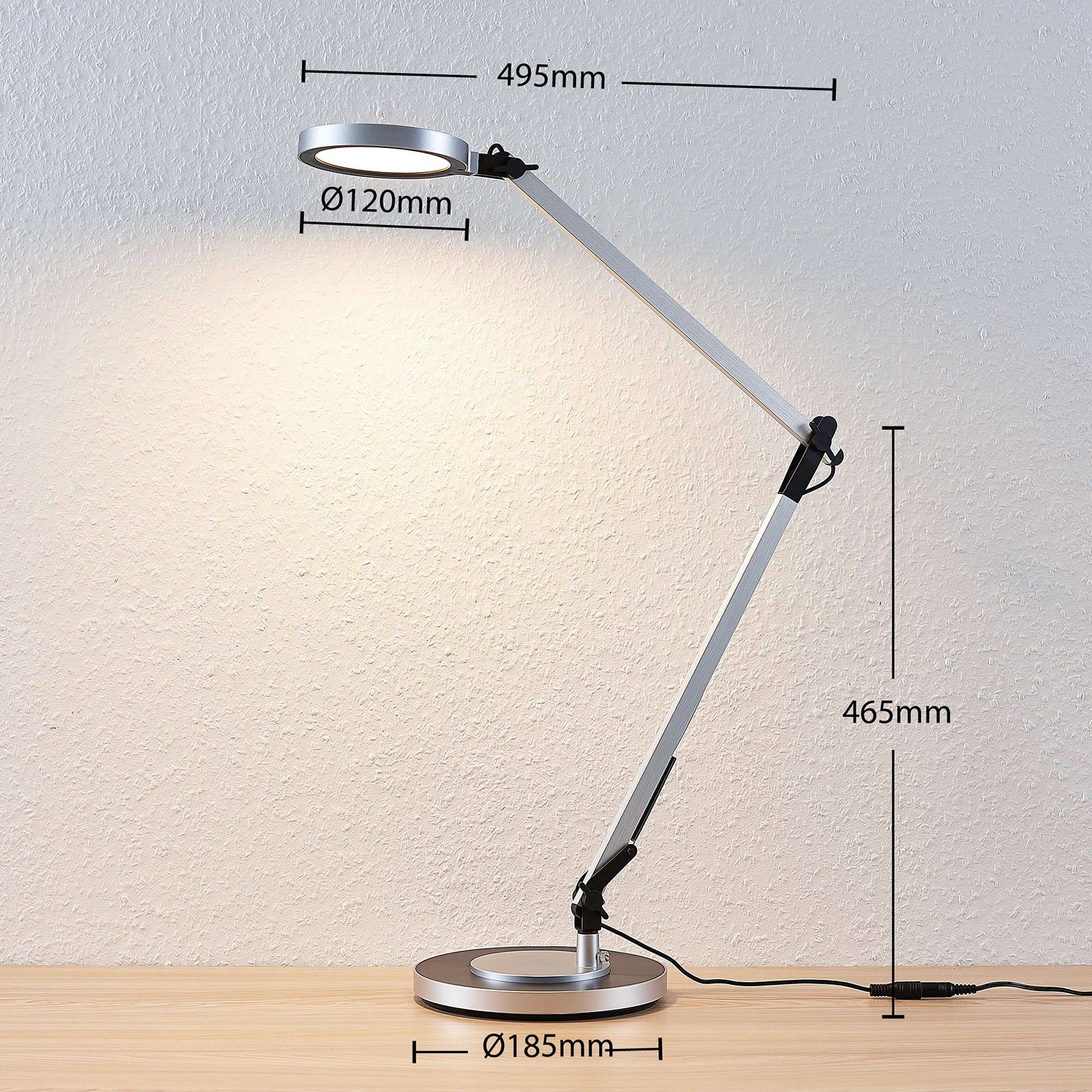 Lindby Rilana LED-Schreibtischlampe mit Dimmer