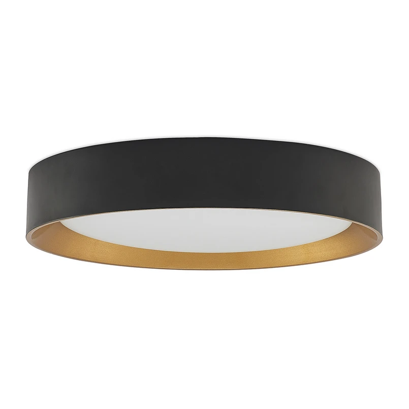 Lindby – Kambia LED Deckenleuchte Ø55 Black/Gold