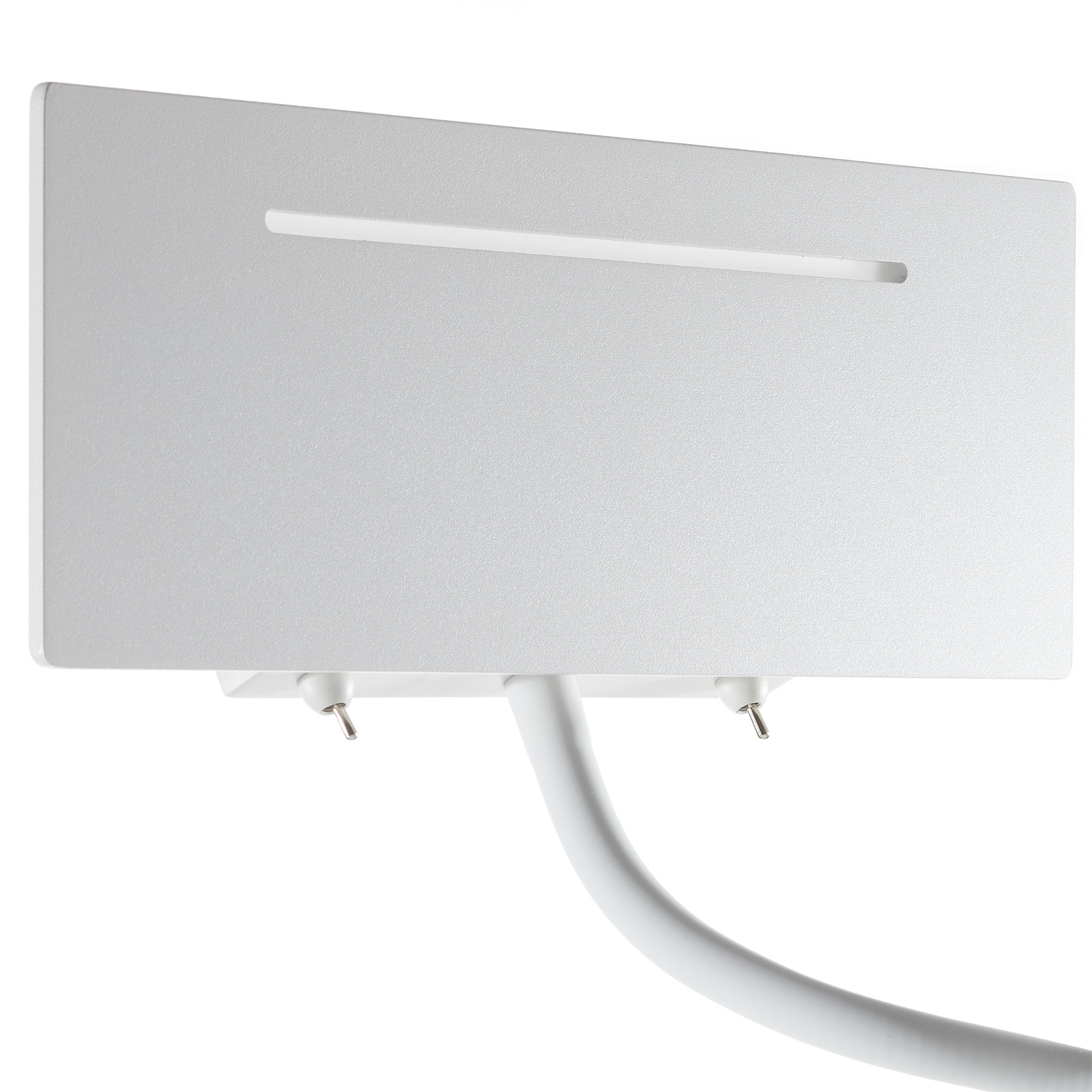 Ariel – vit LED-vägglampa med läslampa