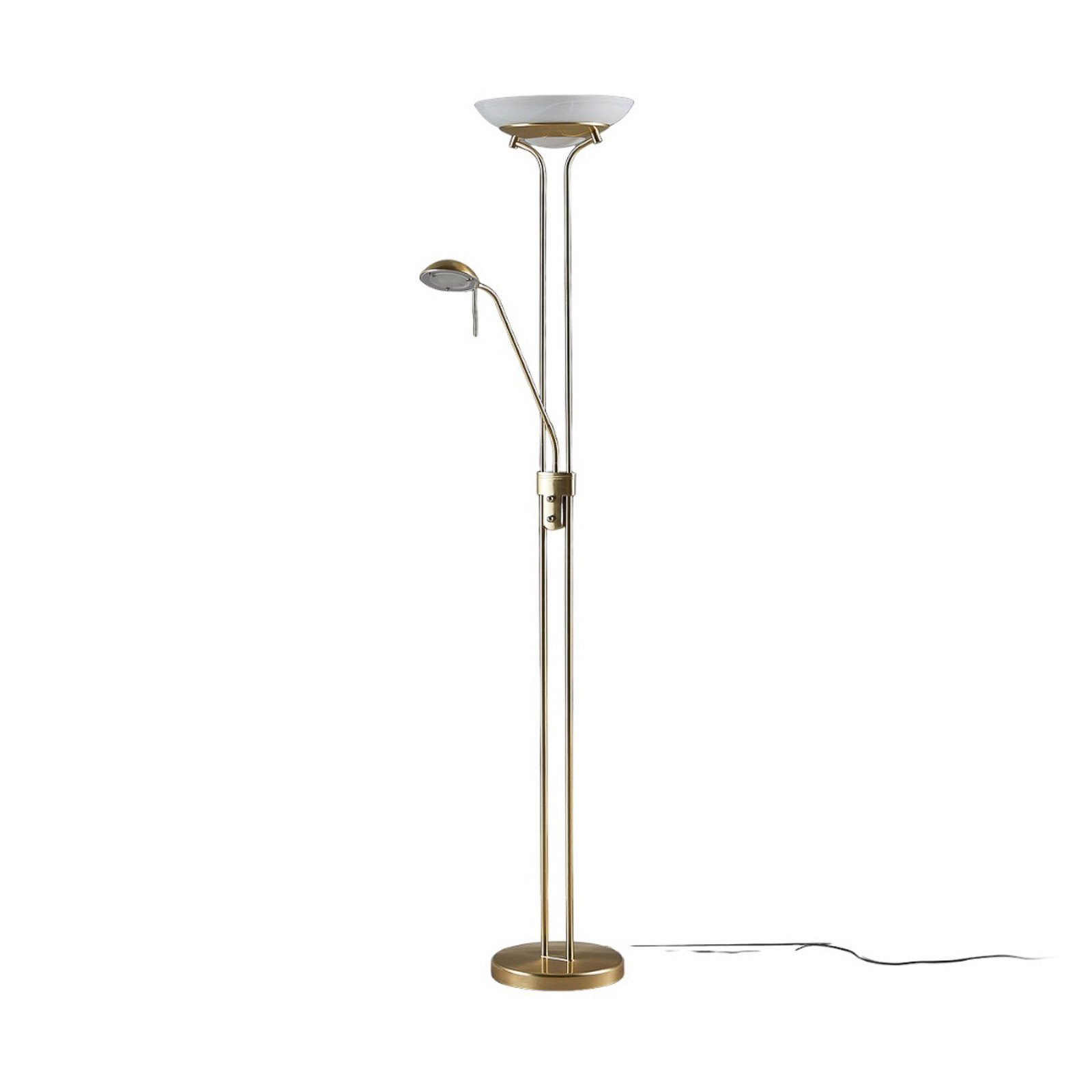 Yveta Gulvlampe Brass/White - Lindby