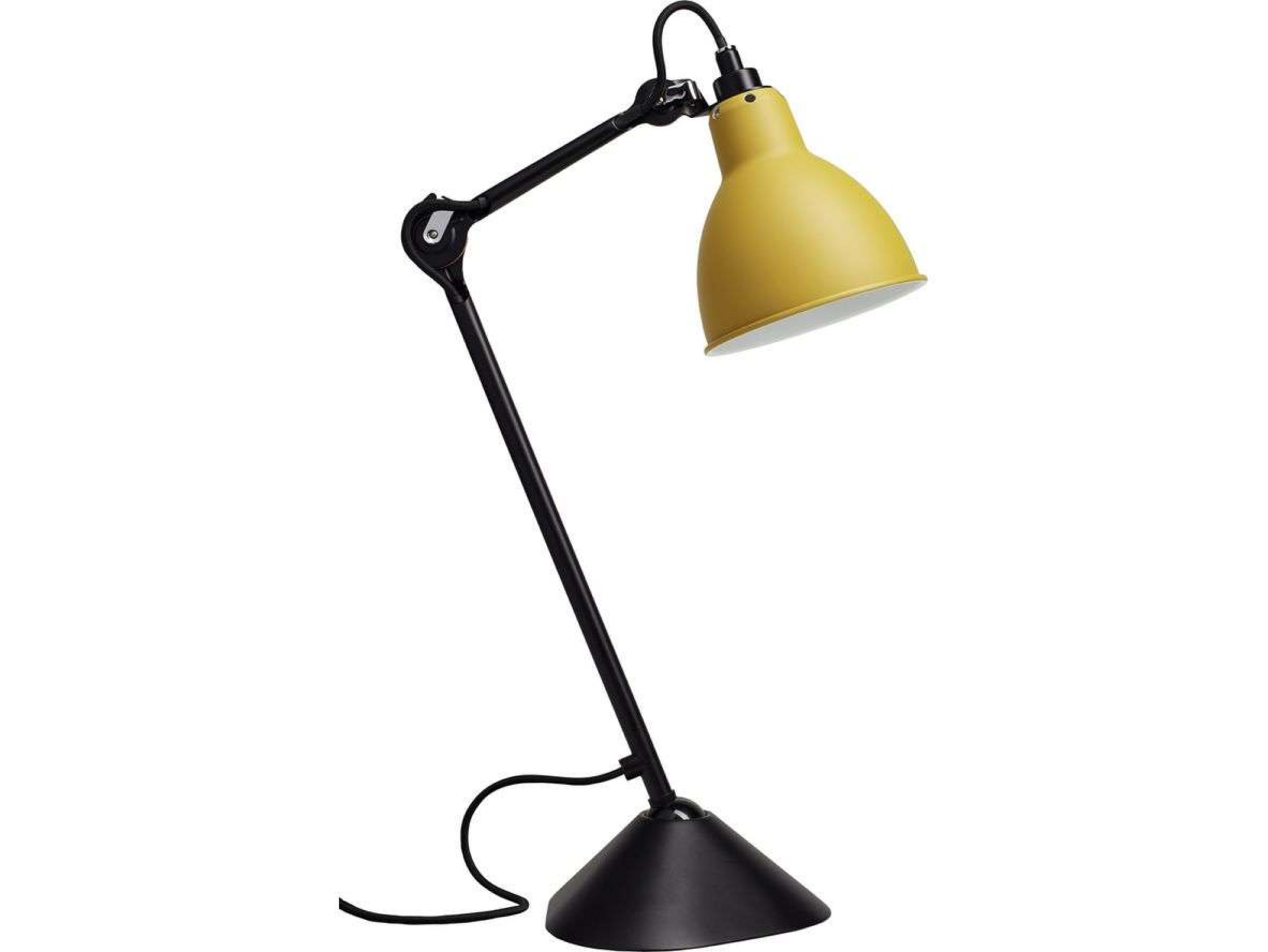 205 Lampe de Table Noir/Jaune - Lampe Gras