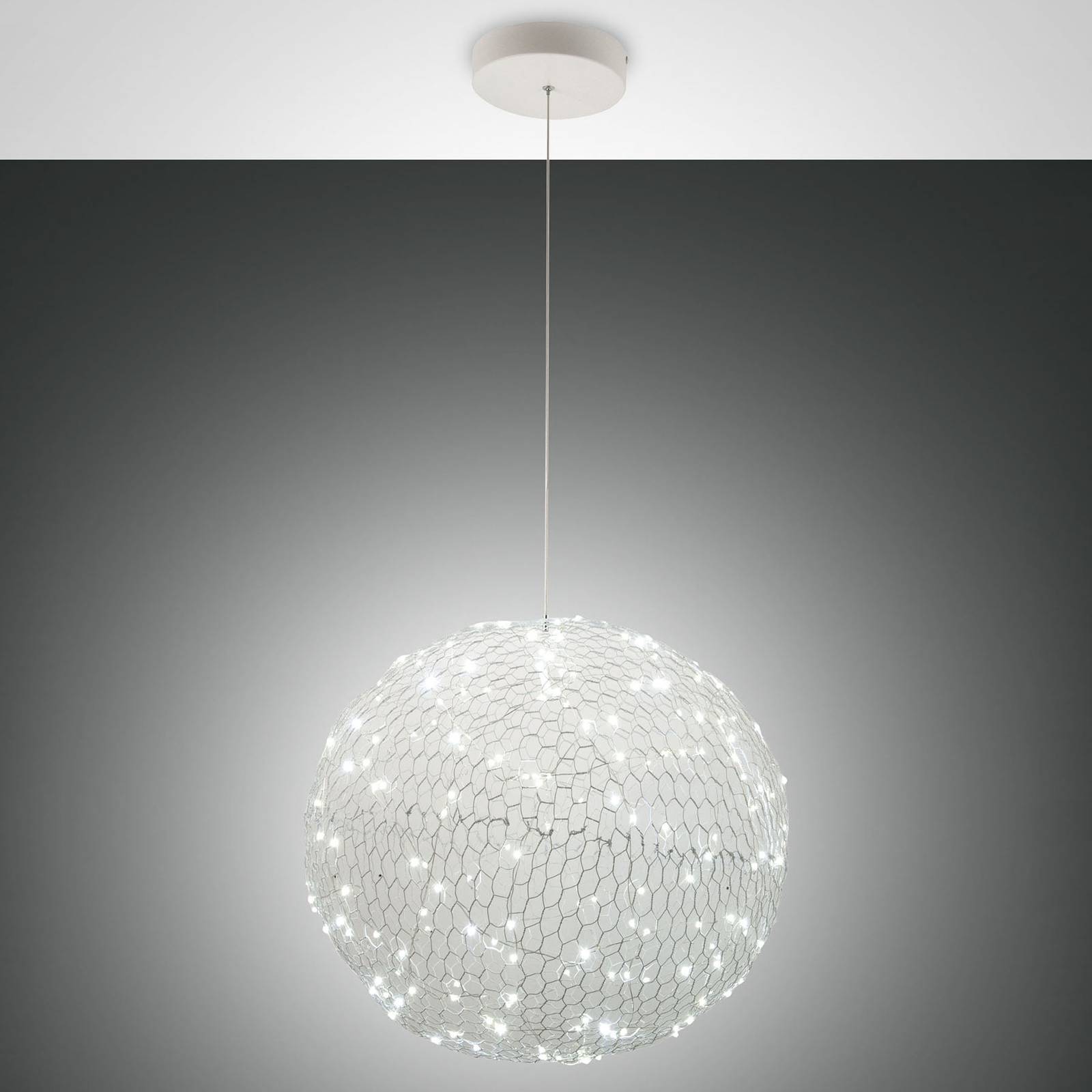 LED függő lámpa Sumter, kerek, fehér