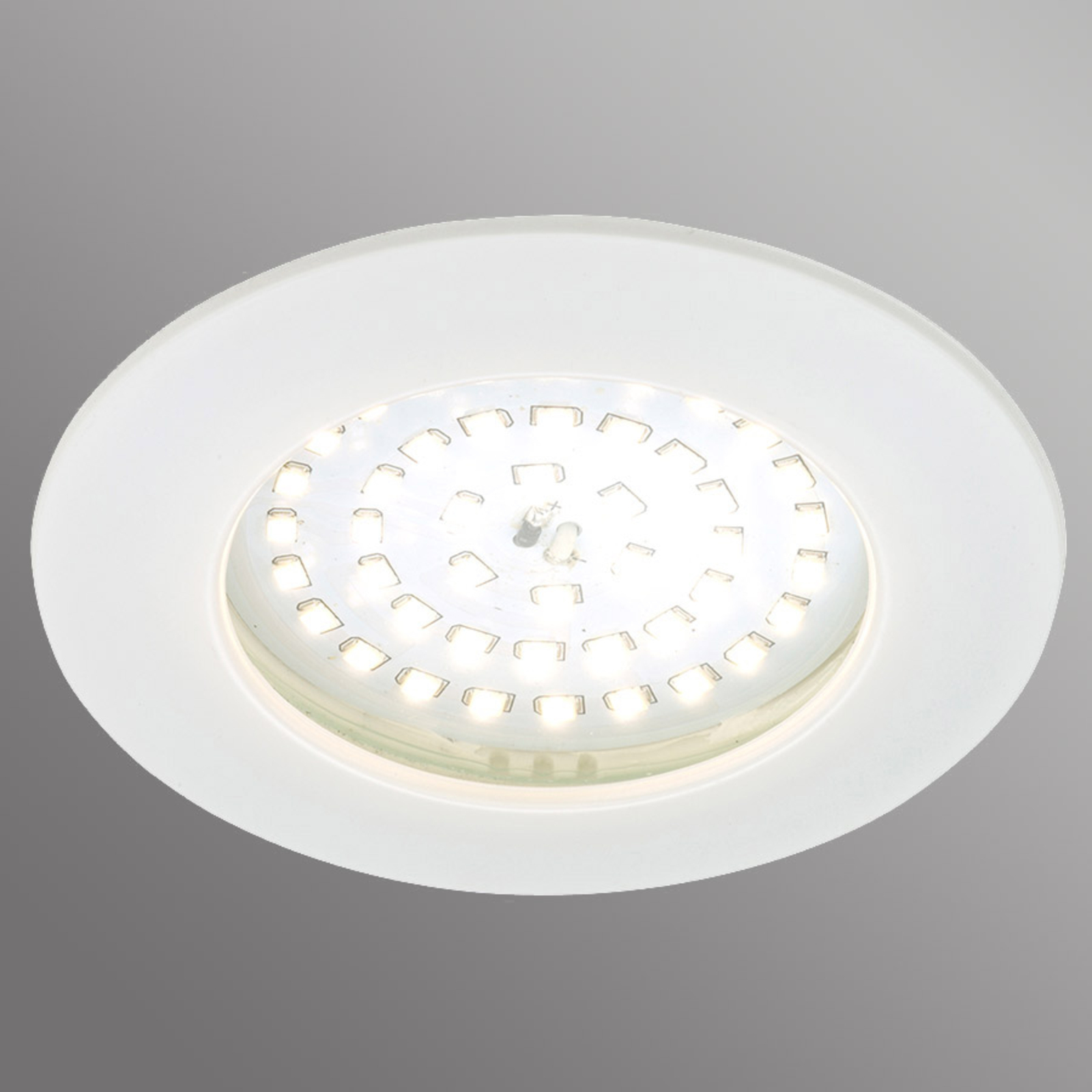 Brilonger White LED recessed light Carl for outdoor use, plastic, 10.5 W, energy efficiency: A+, H: 3.3 cm